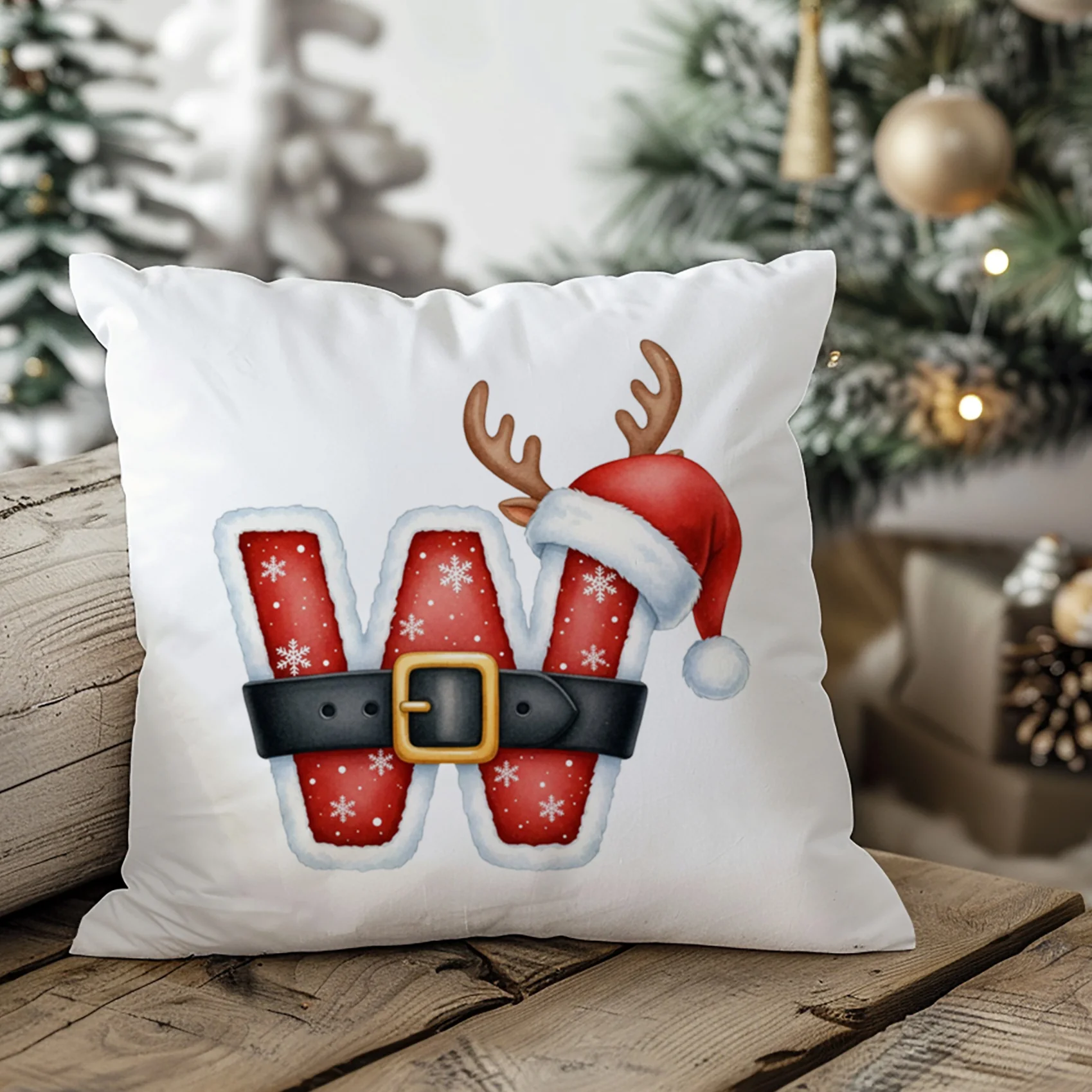 Weihnachts Kissenbezug Buchstabe W - Image 2
