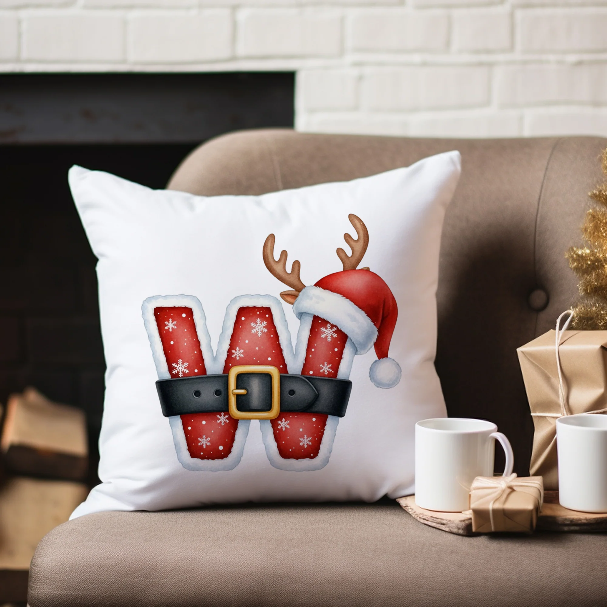 Weihnachts Kissenbezug Buchstabe W - Image 4