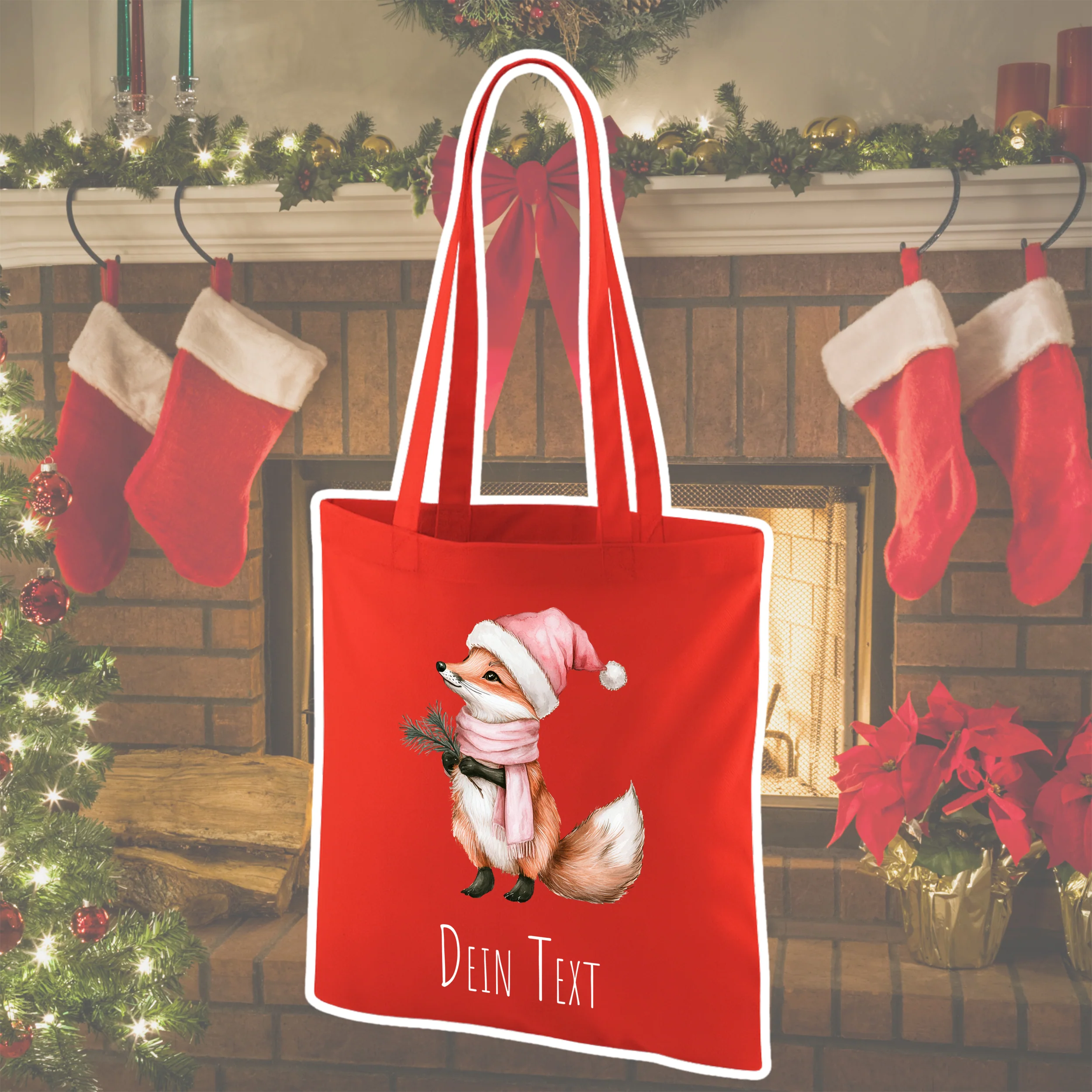 Weihnachtseinkaufstasche Fuchs - Fröhliche Feiertage mit Stil - Image 3