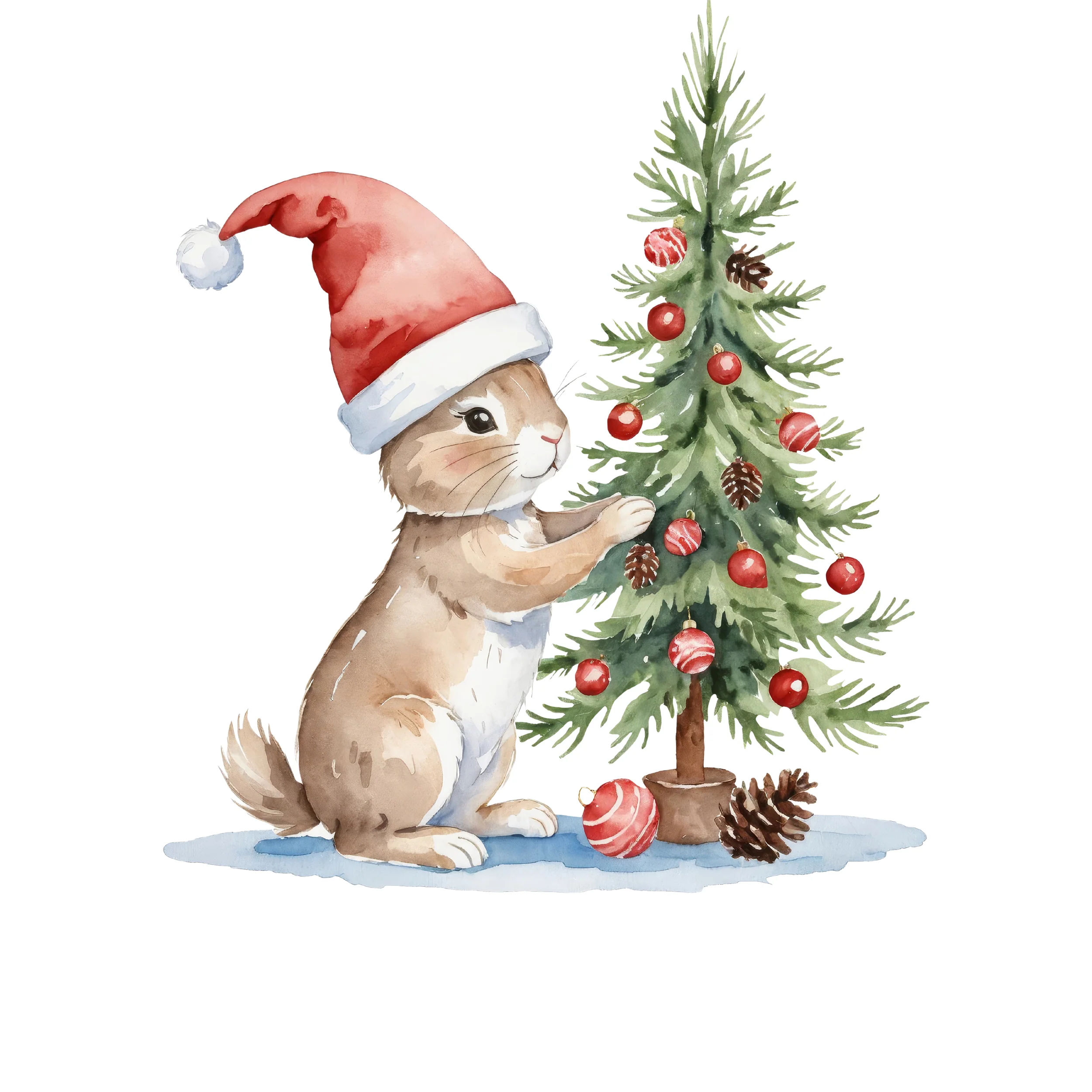 Weihnachtseinkaufstasche mit süßem Tiermotiv - Frohe Festtage - Image 4