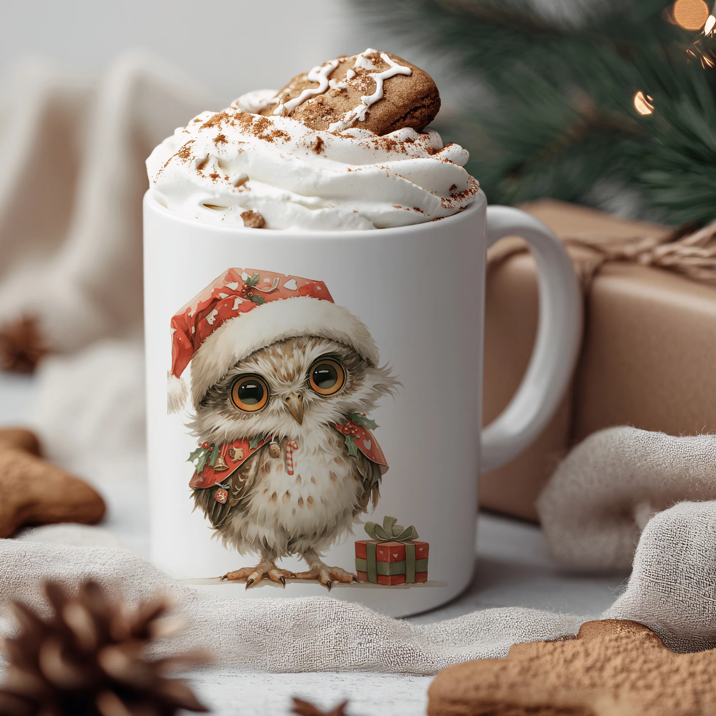Weihnachtstasse Eule - Image 3