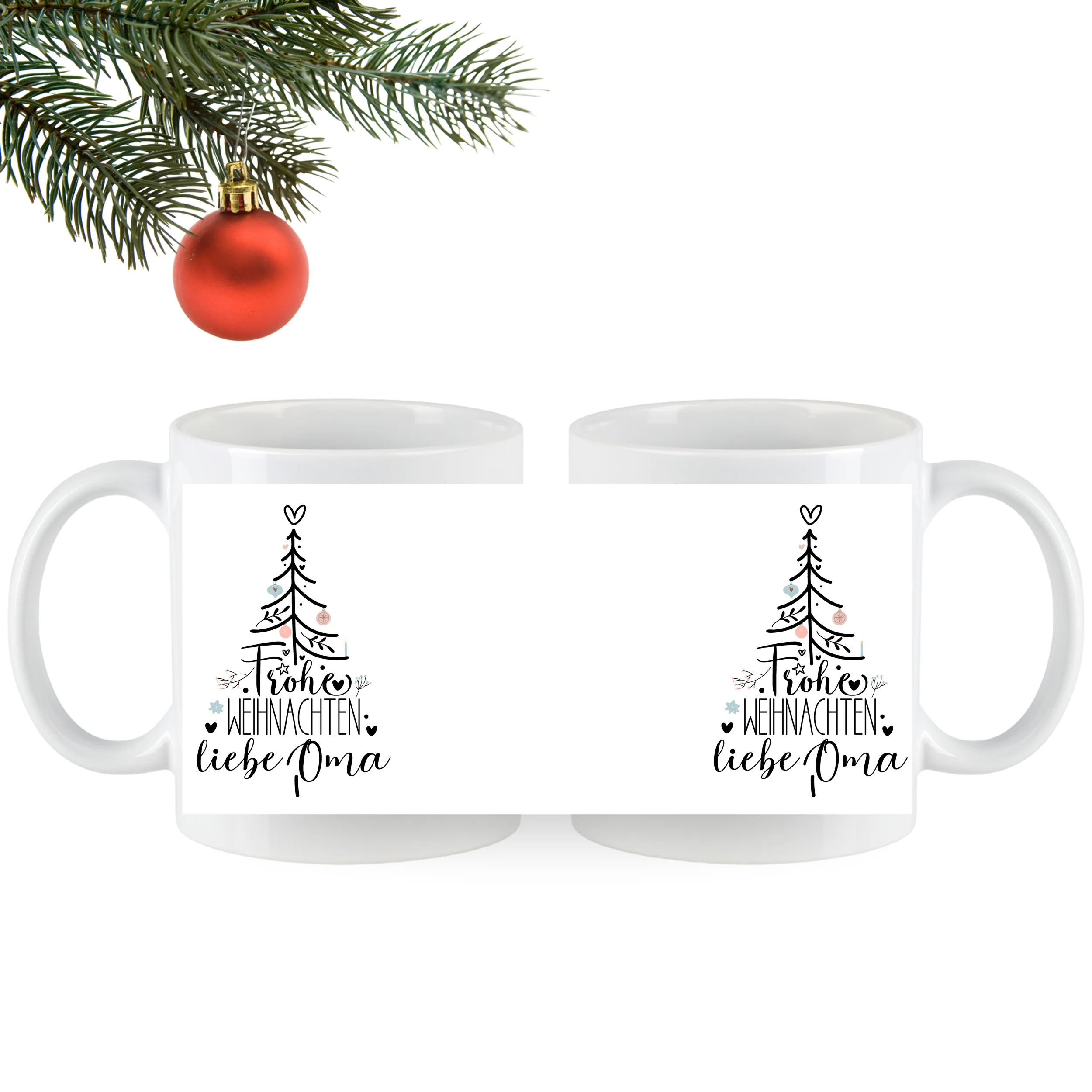 Weihnachtstasse Frohe Weihnachten - Liebe Oma - Image 5