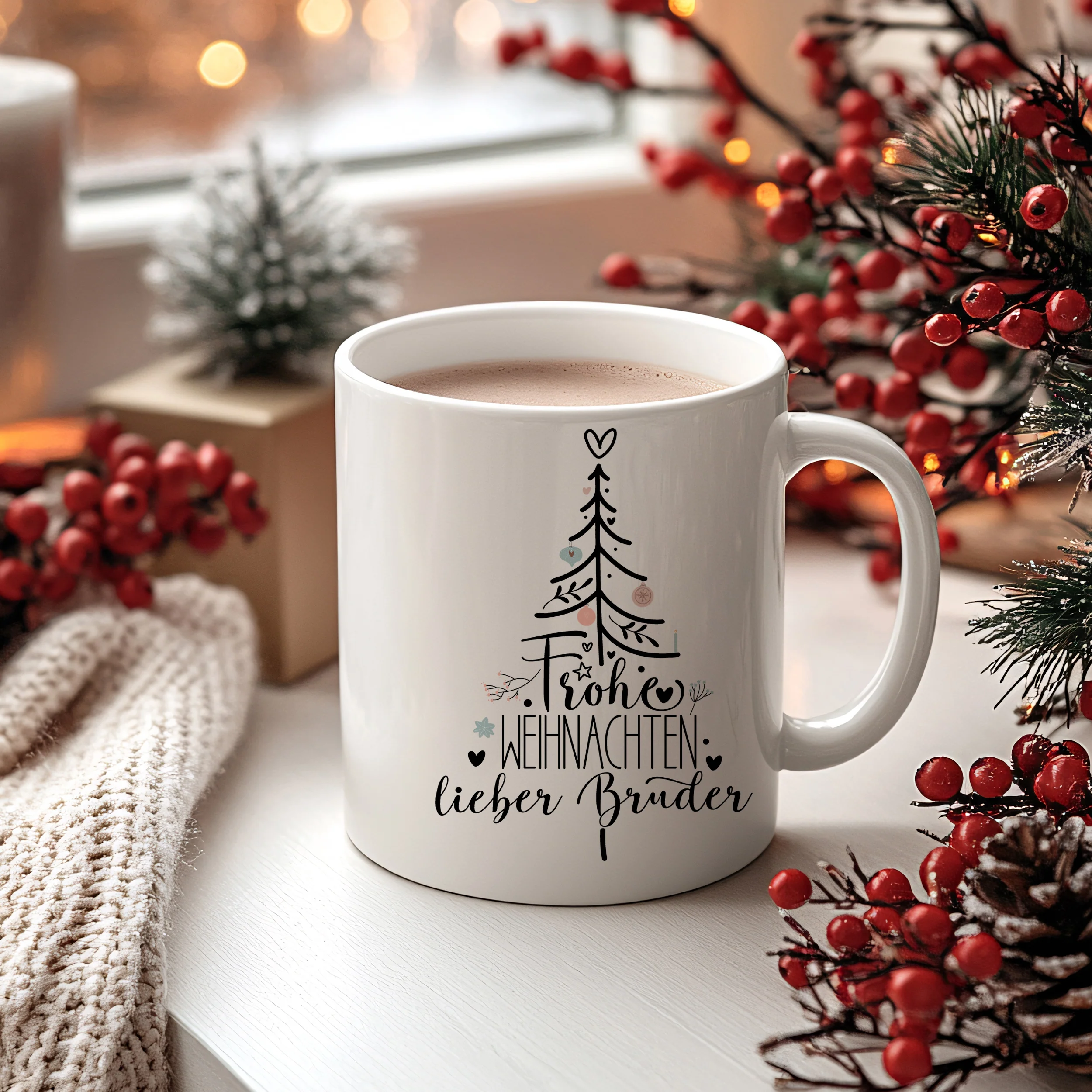 Weihnachtstasse Frohe Weihnachten lieber Bruder - Für besinnliche Momente - Image 2