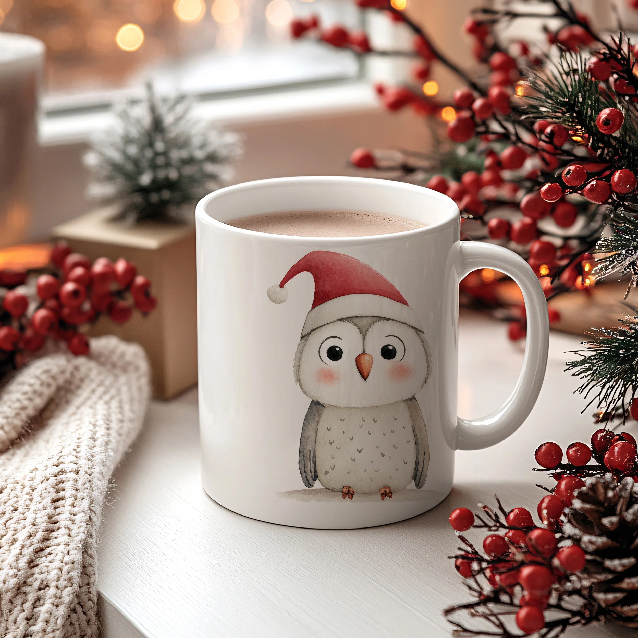 Weihnachtstasse mit Eule - Image 2