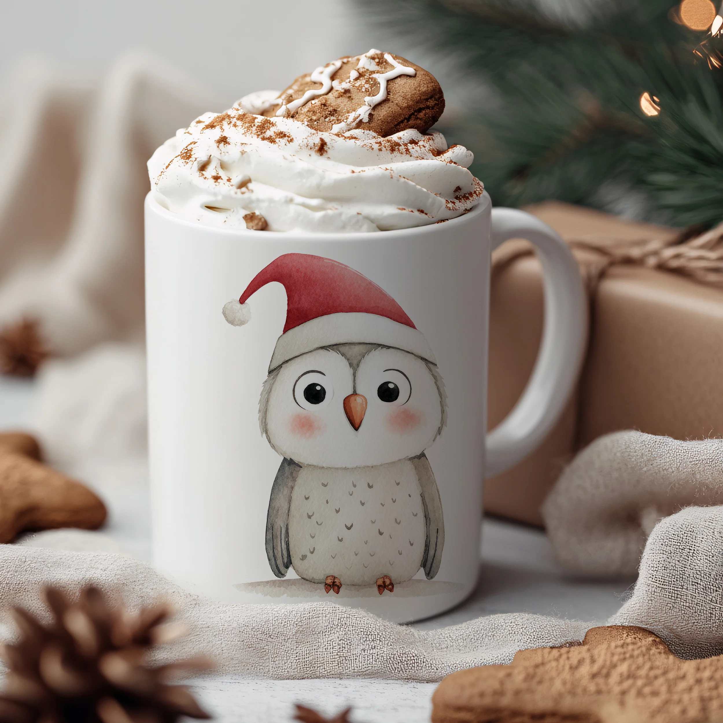Weihnachtstasse mit Eule - Image 3