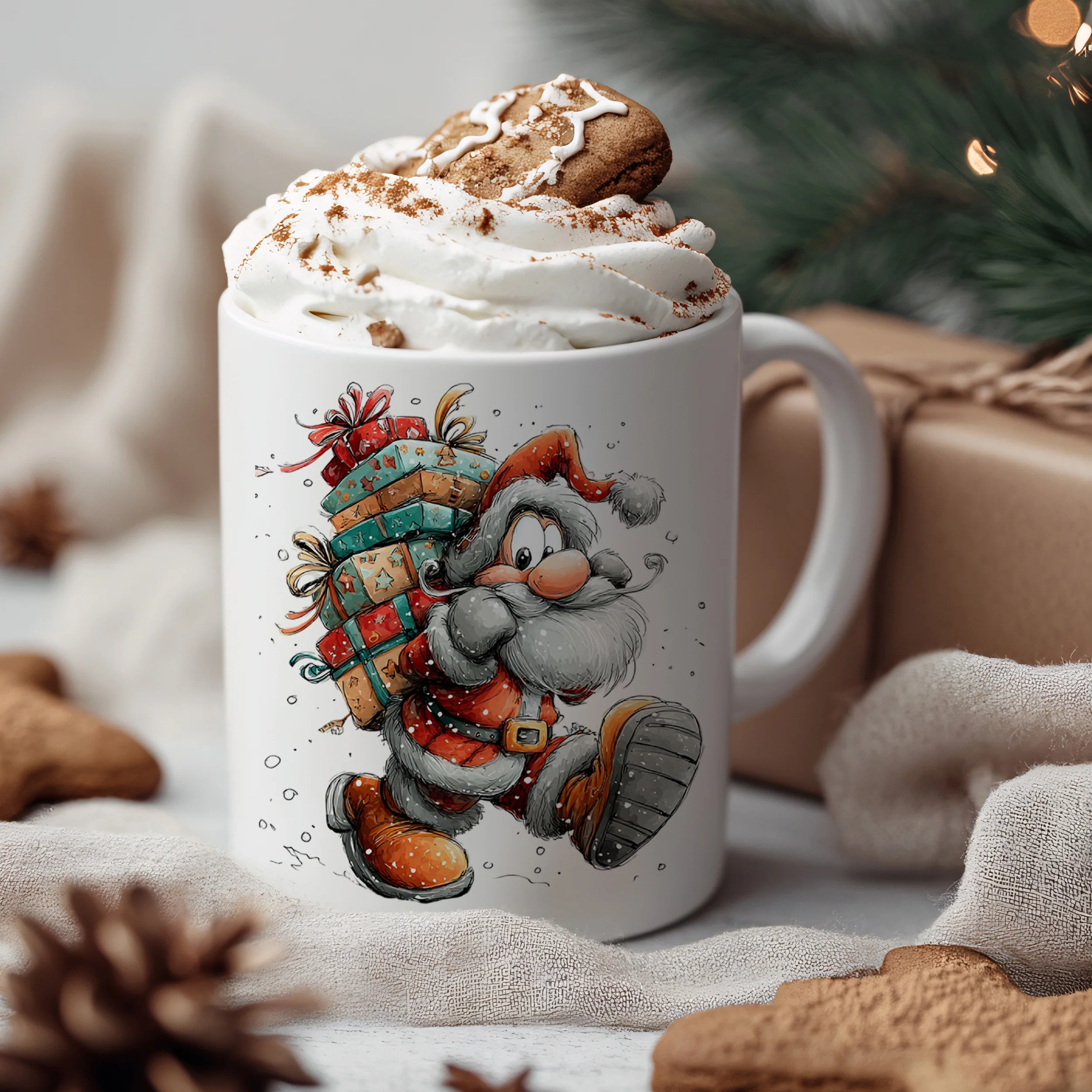 Weihnachtstasse mit fröhlichem Weihnachtsmann - Image 3