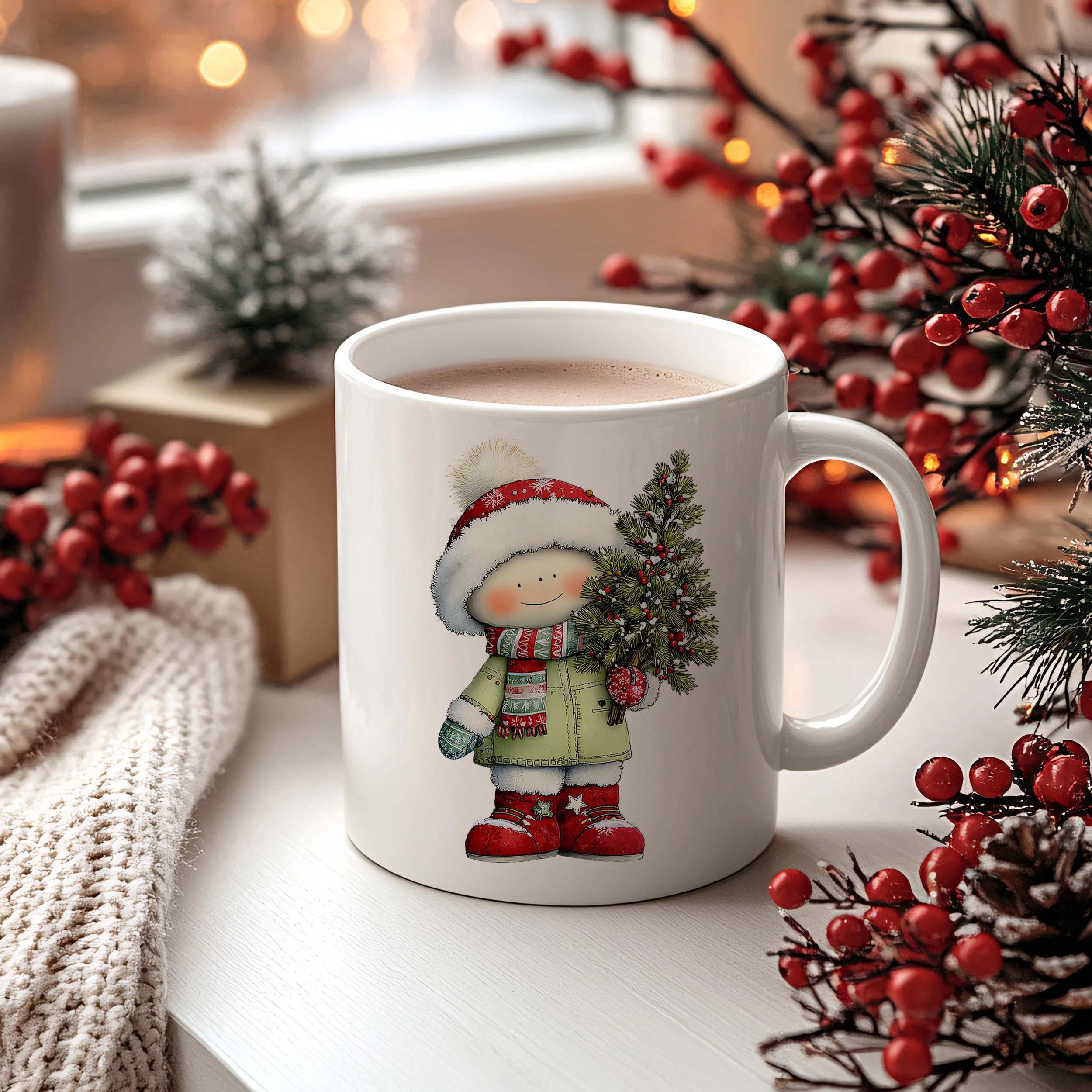 Weihnachtstasse mit fröhlichem Winterkind - Image 2