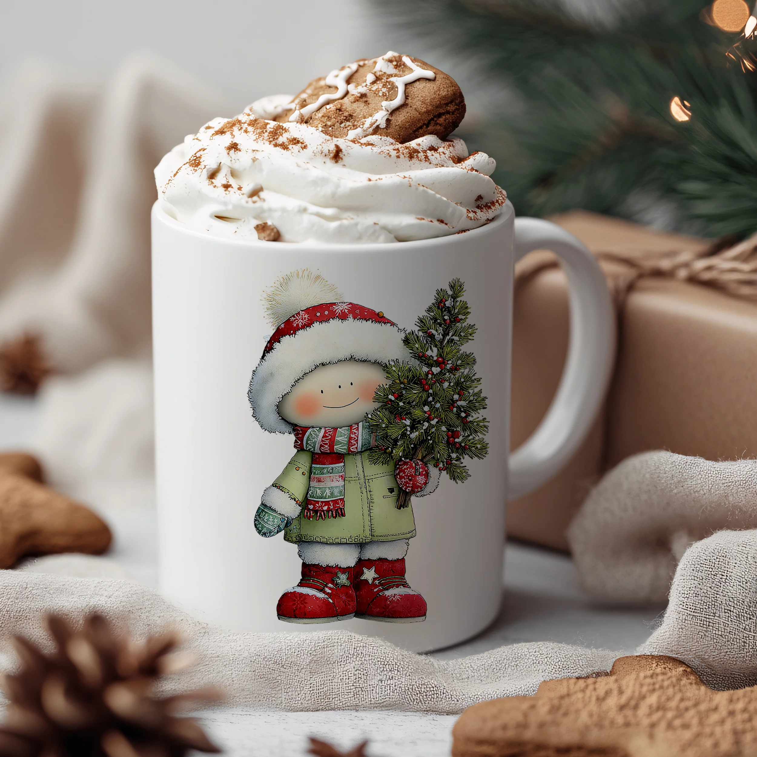 Weihnachtstasse mit fröhlichem Winterkind - Image 3