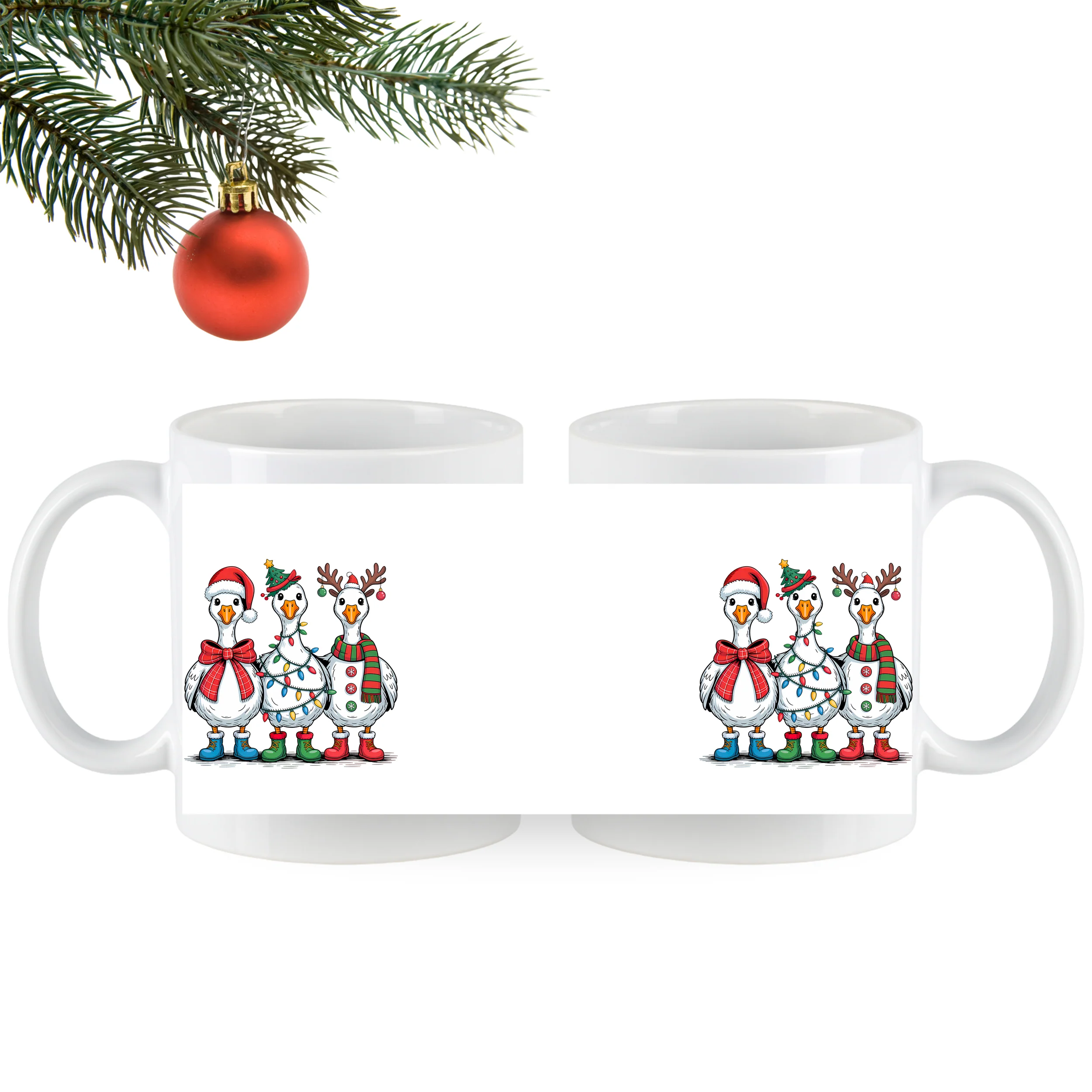 Weihnachtstasse mit fröhlichen Gänsen - Image 5