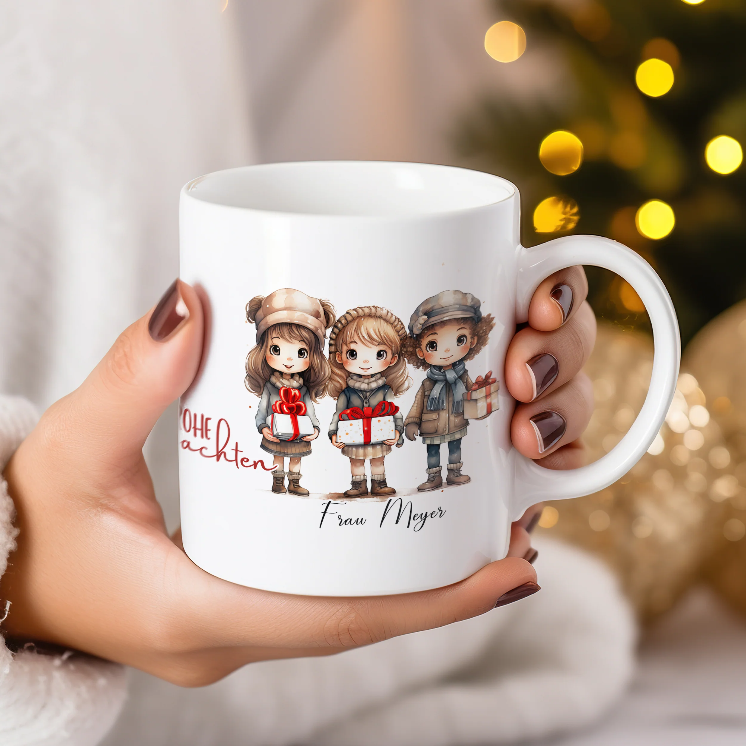 Weihnachtstasse mit fröhlichen Kindern - Image 3