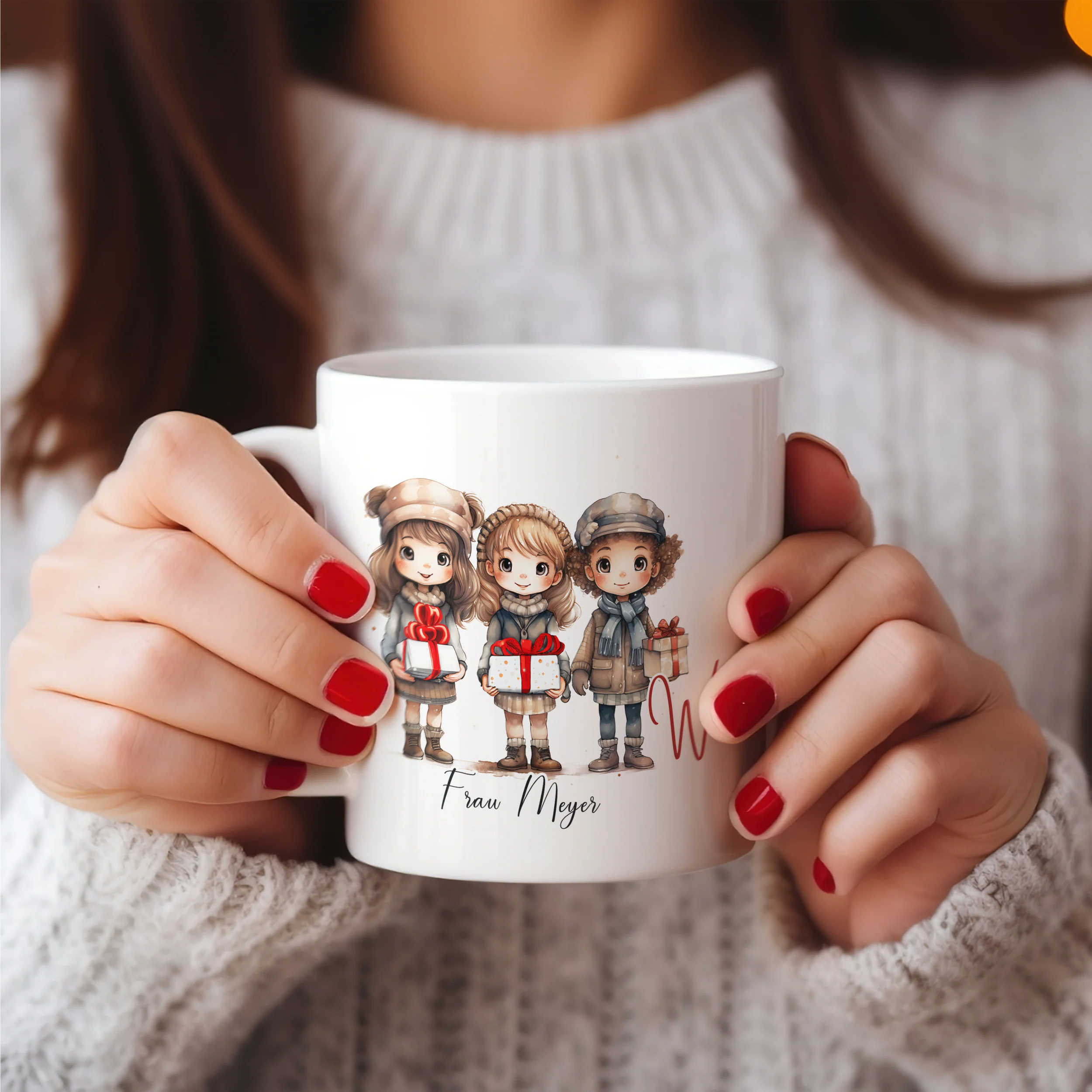 Weihnachtstasse mit fröhlichen Kindern - Image 4