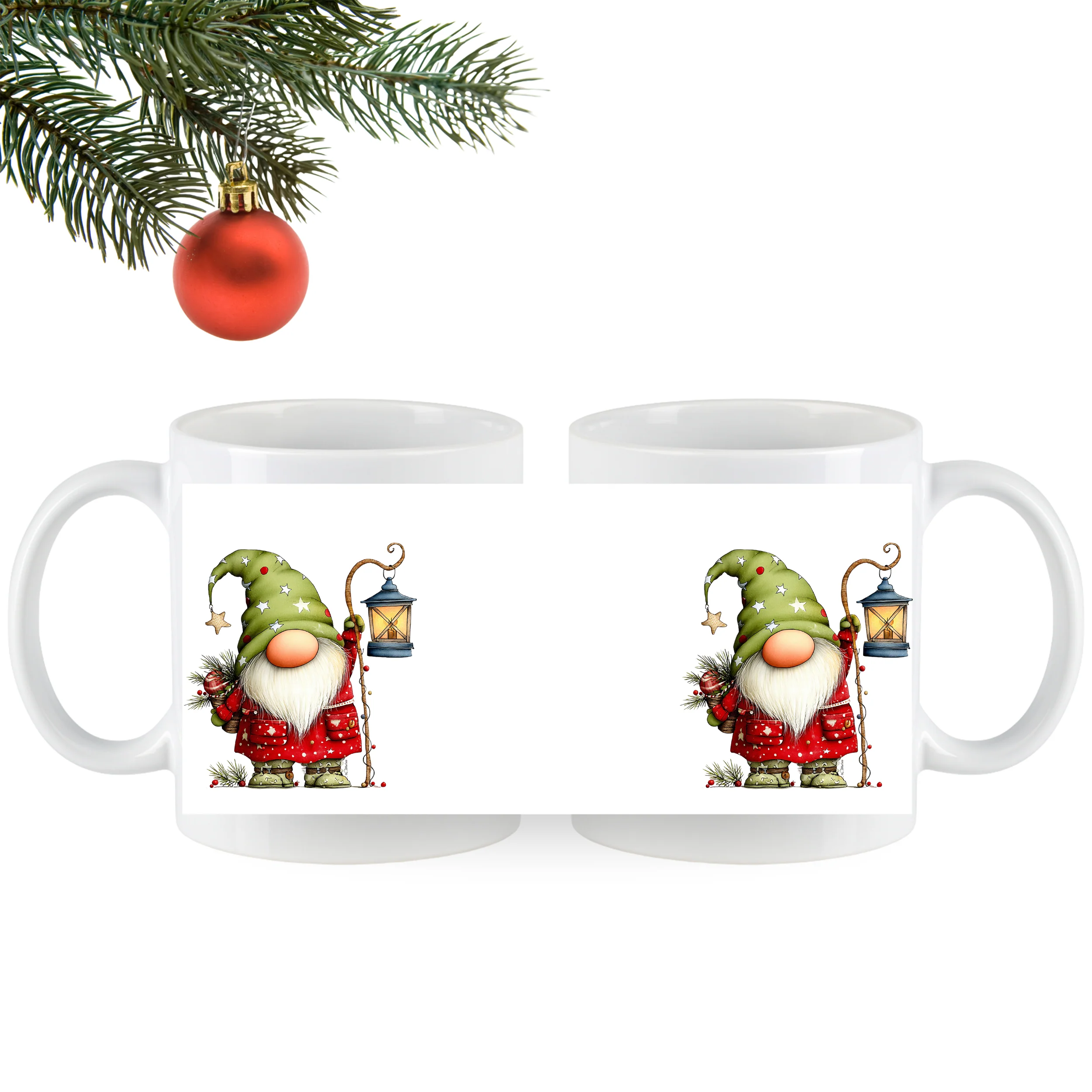 Weihnachtstasse mit Gnom und Laterne - Image 5
