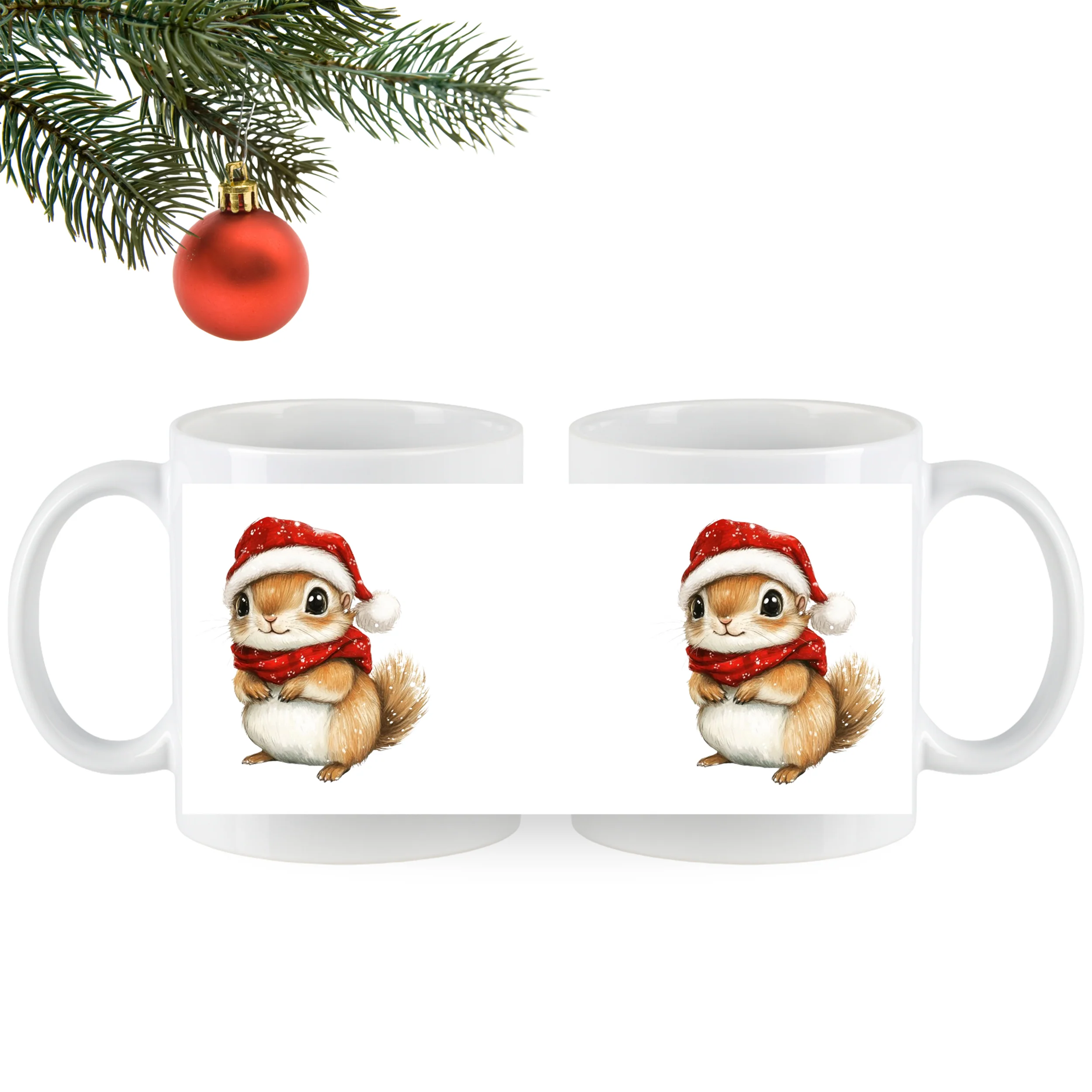 Weihnachtstasse mit niedlichem Eichhörnchen - Image 5
