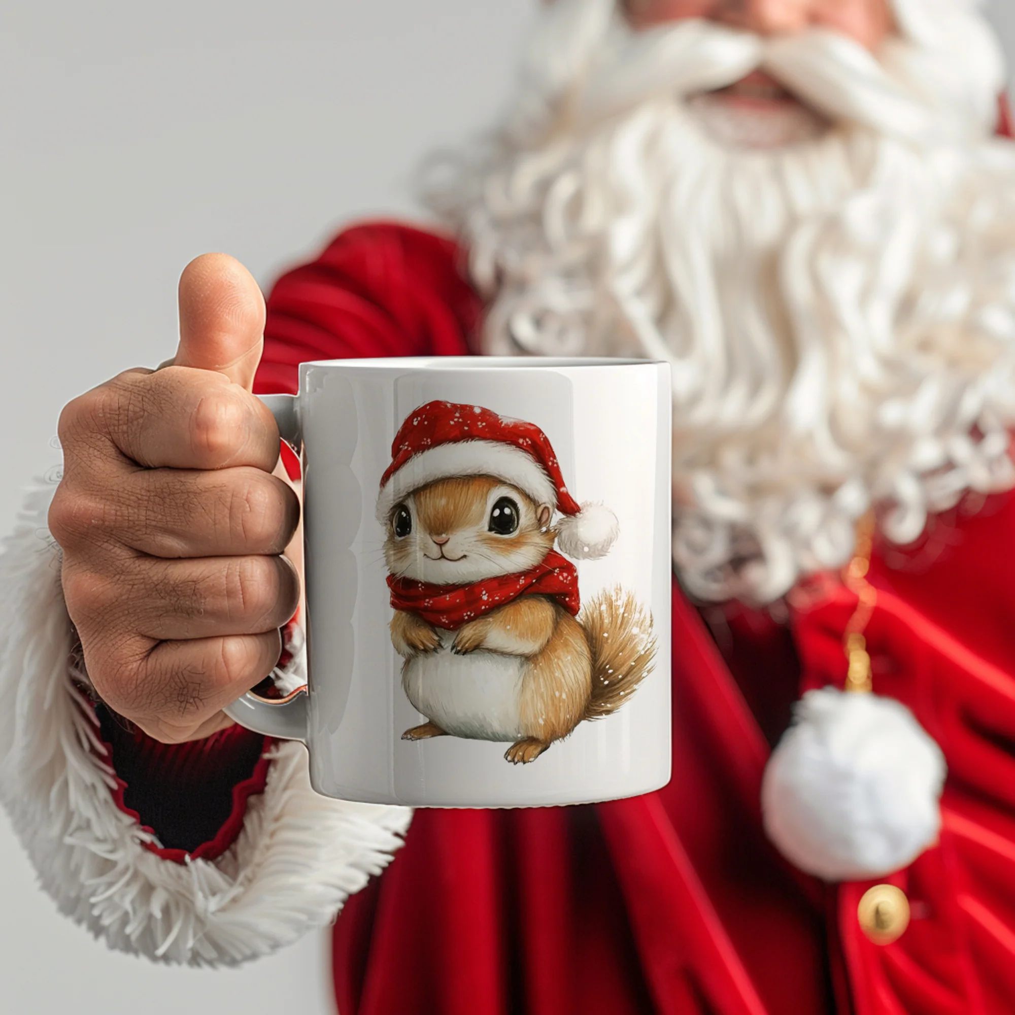 Weihnachtstasse mit niedlichem Eichhörnchen - Image 6