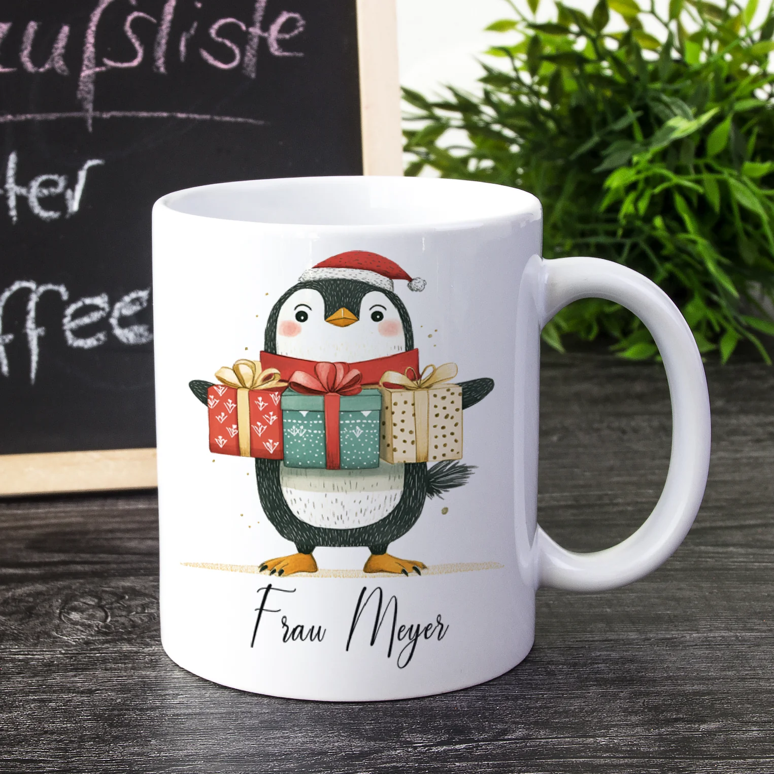 Weihnachtstasse mit Pinguin - Image 2