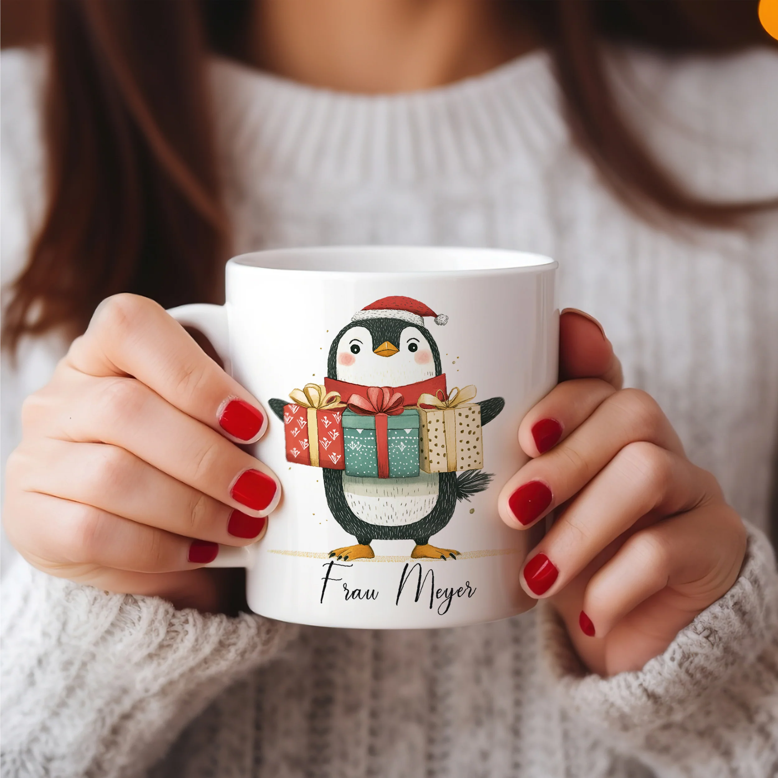 Weihnachtstasse mit Pinguin - Image 4