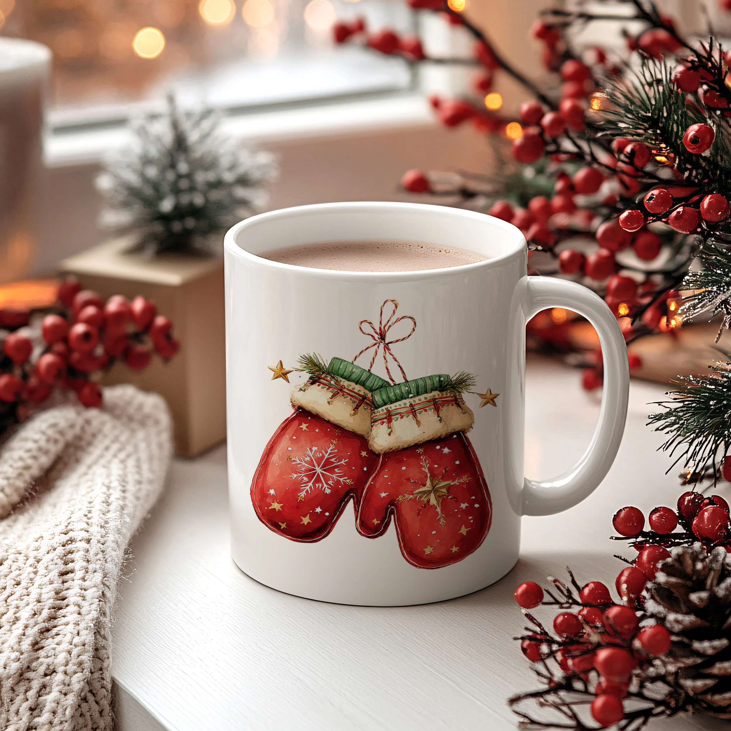 Weihnachtstasse mit roten Handschuhen - Image 2