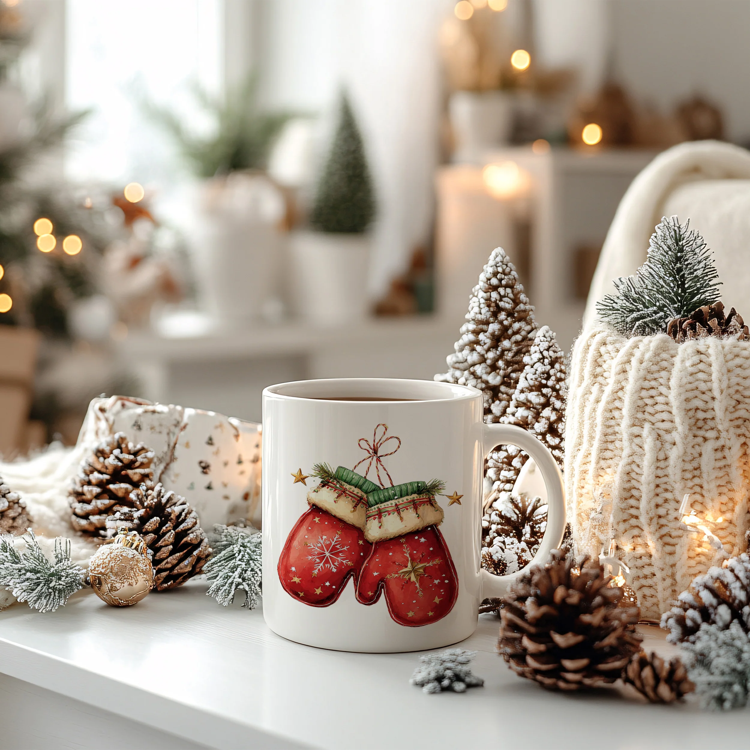 Weihnachtstasse mit roten Handschuhen - Image 4