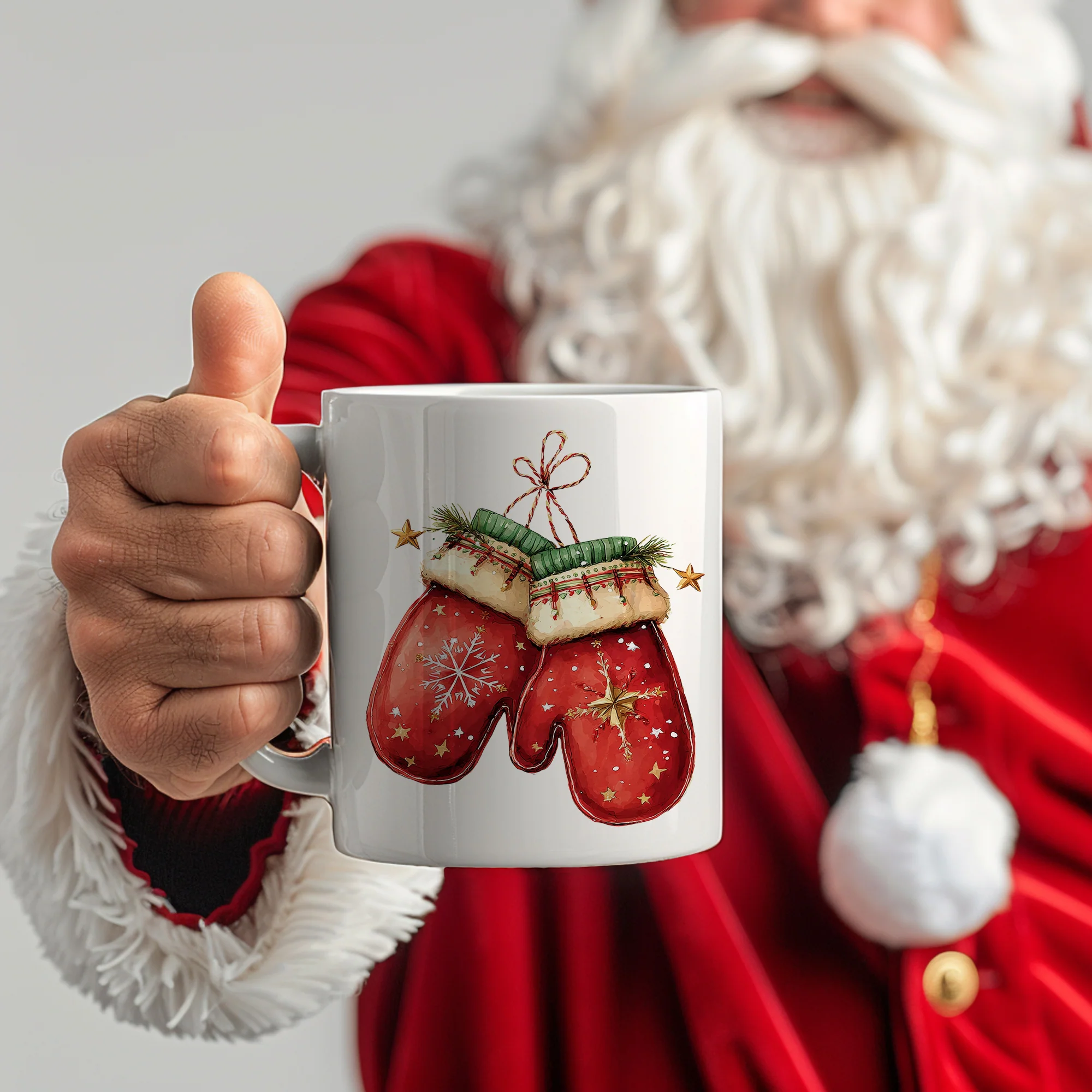 Weihnachtstasse mit roten Handschuhen - Image 6