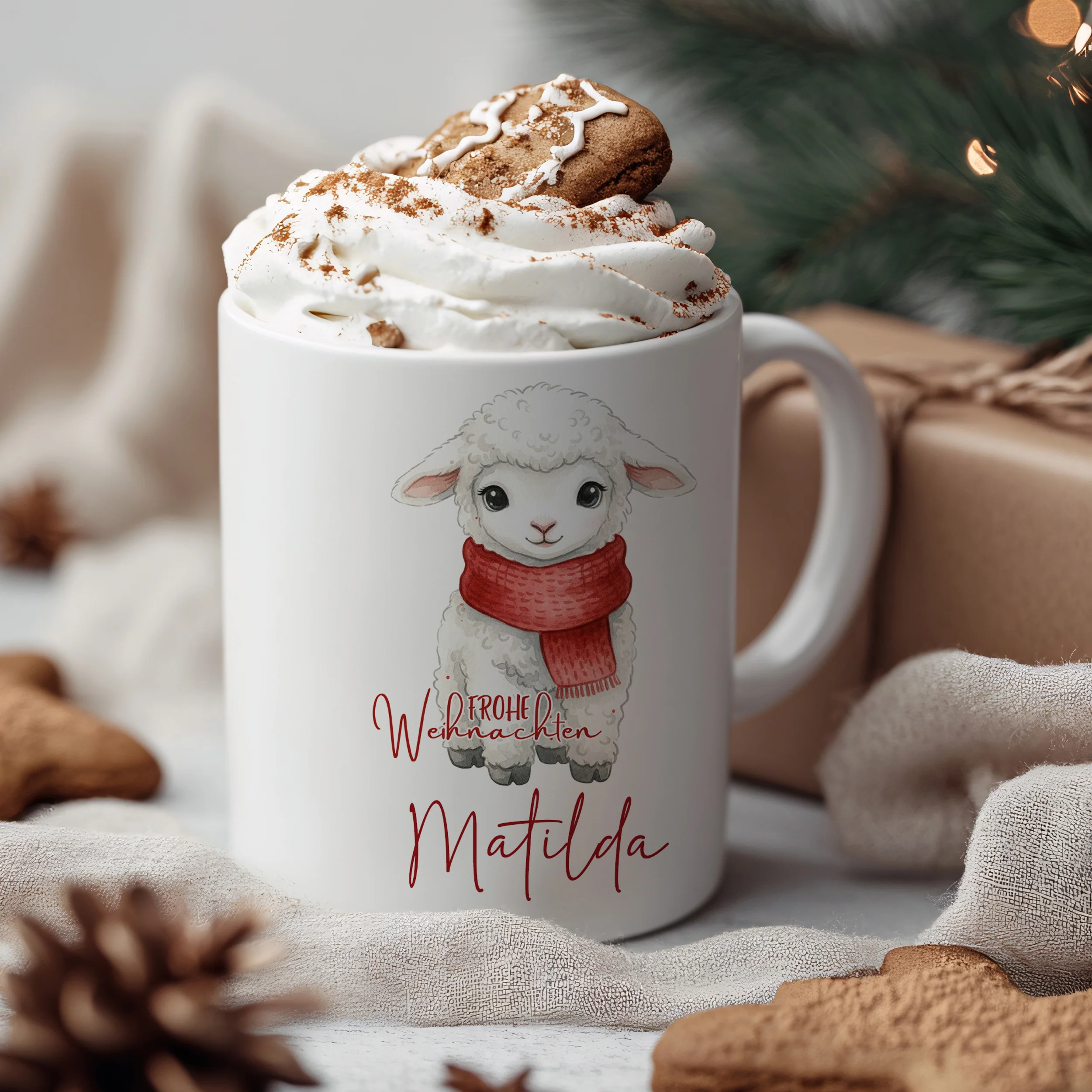 Weihnachtstasse mit Schaf - Image 3