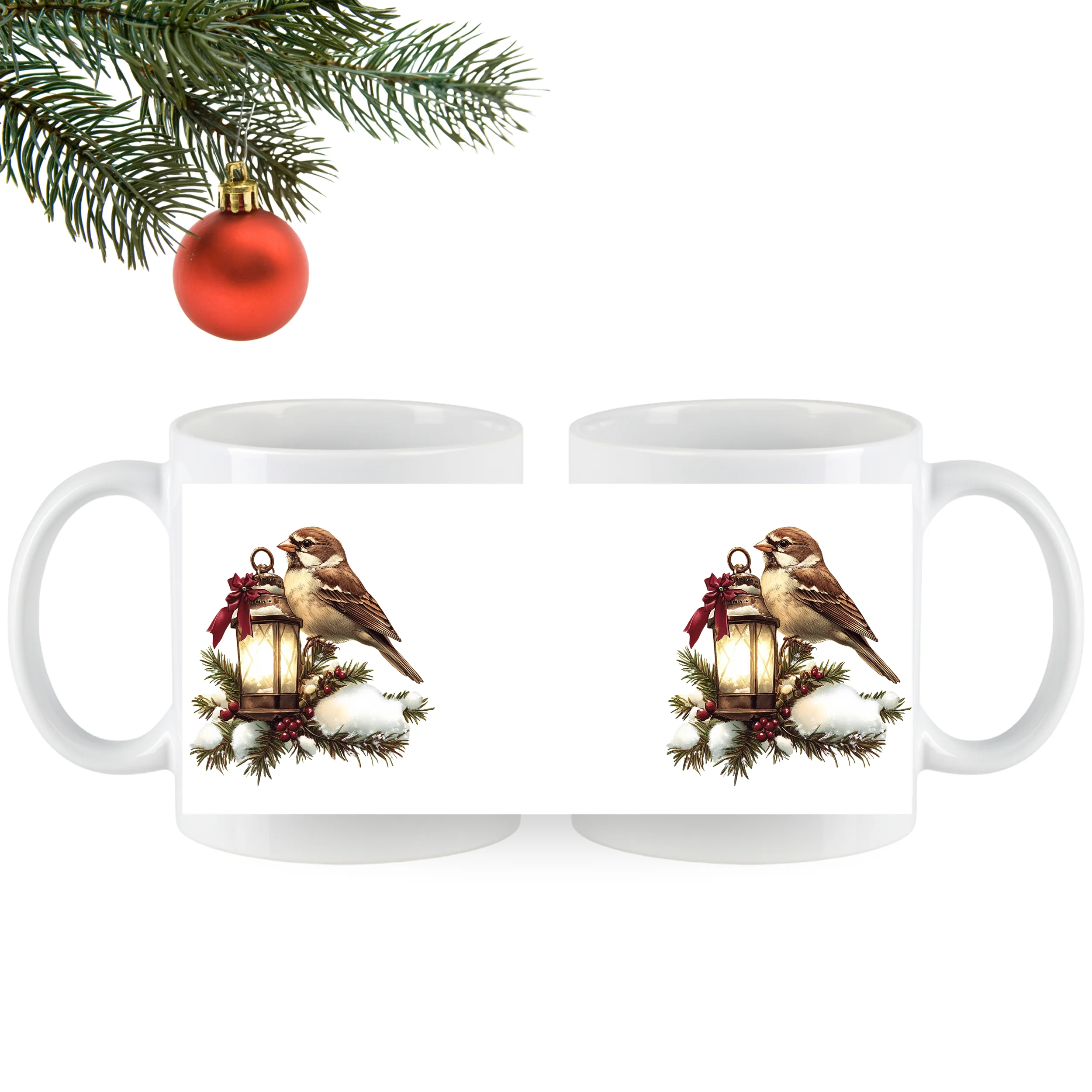 Weihnachtstasse mit Sperling - Image 5