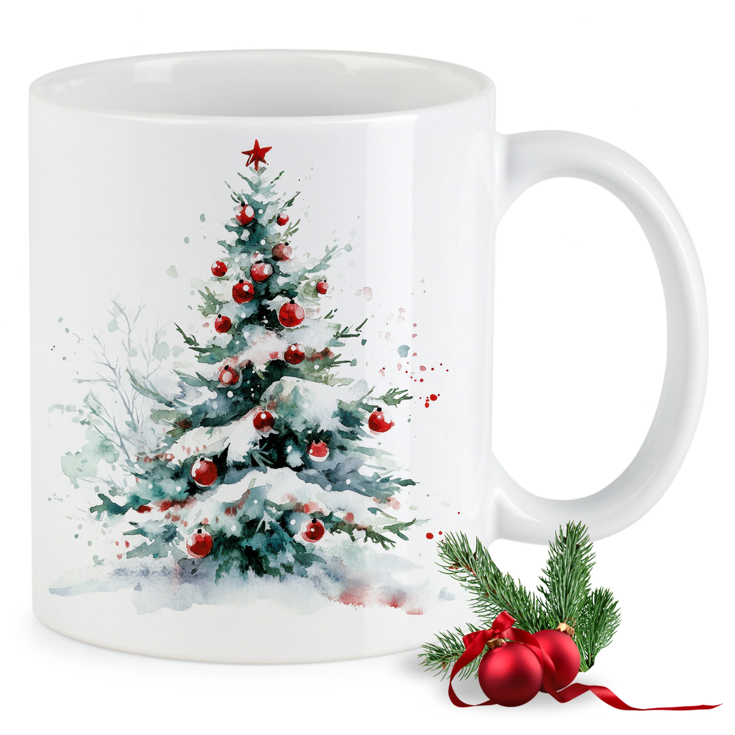 Weihnachtstasse mit Weihnachtsbaum