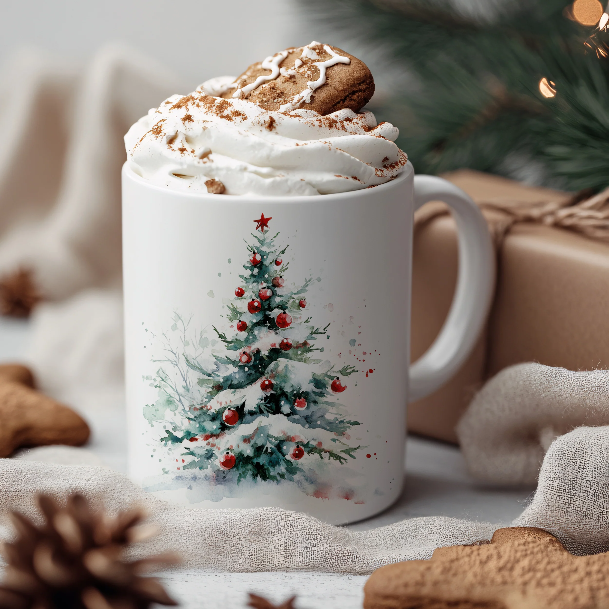 Weihnachtstasse mit Weihnachtsbaum - Image 3