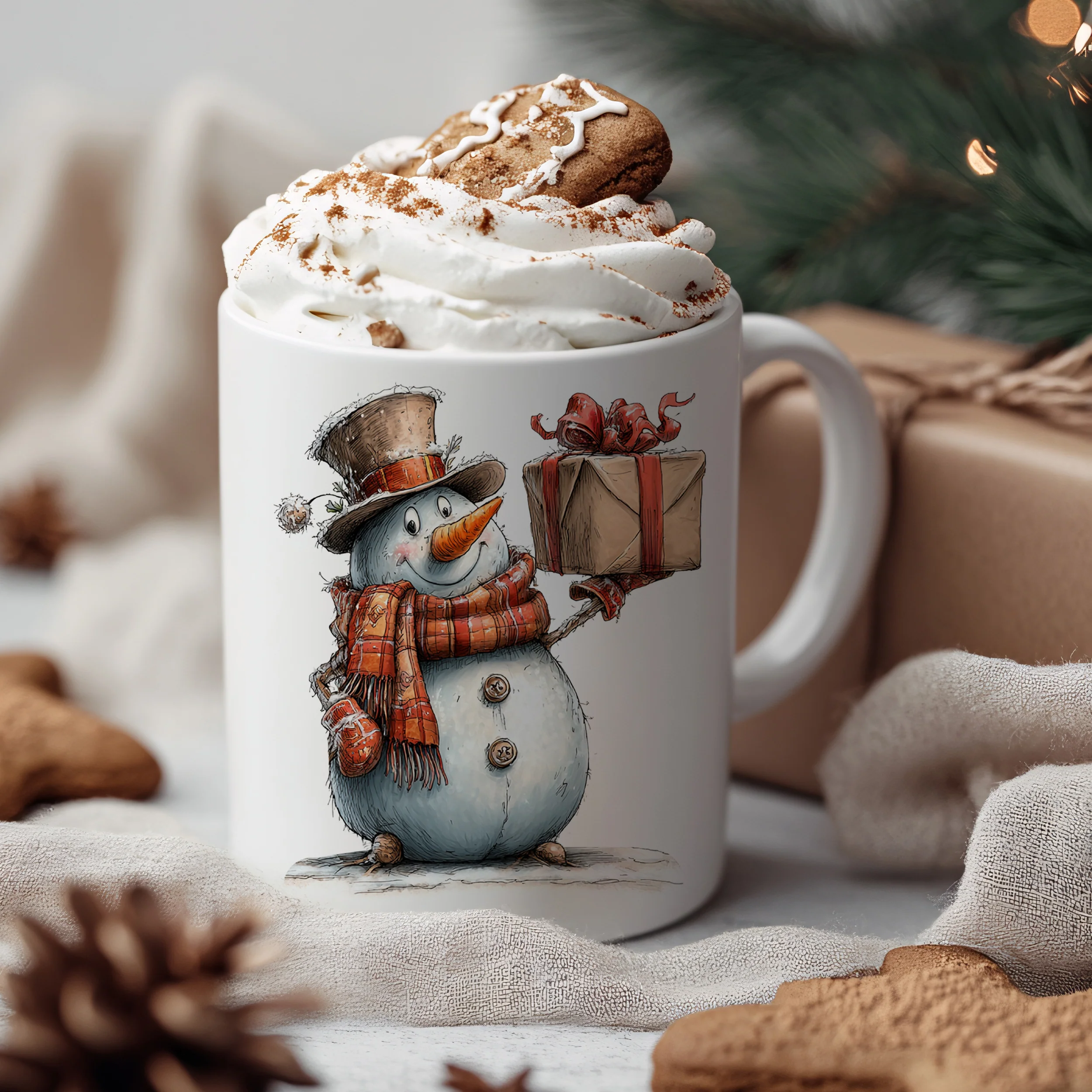Weihnachtstasse Schneemann - Image 3