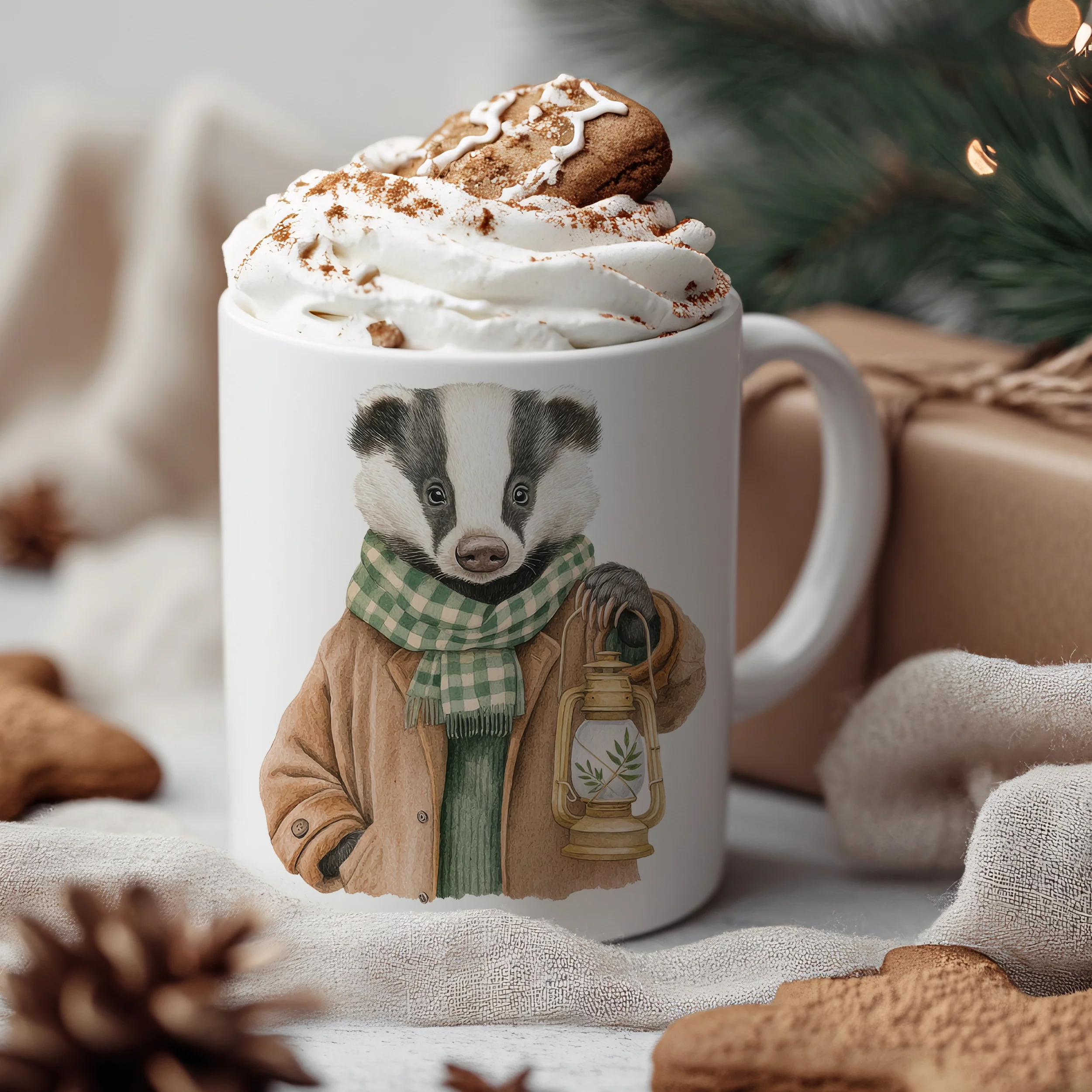 Weihnachtstasse Waschbär - Image 3