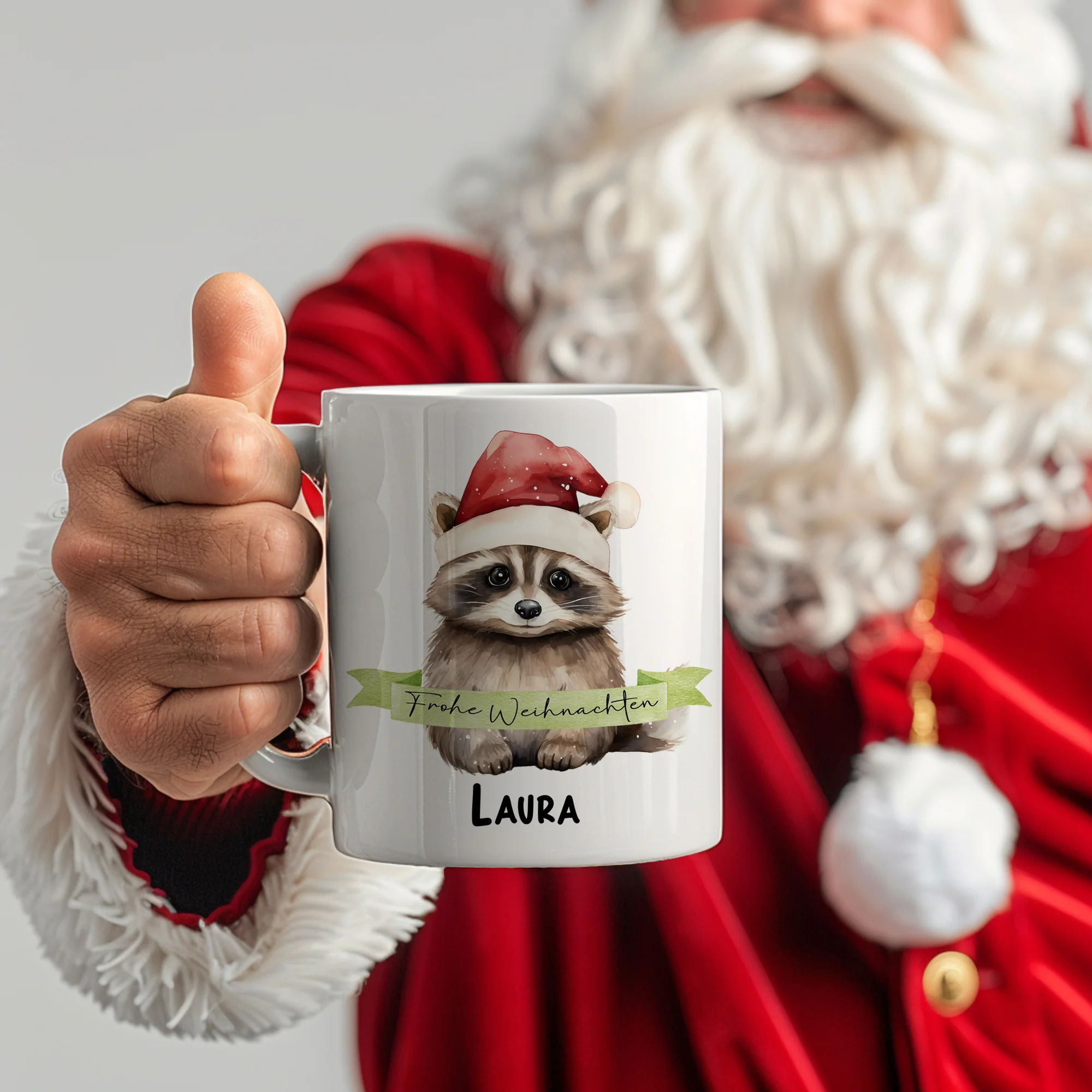 Weihnachtstasse Waschbär - Image 2
