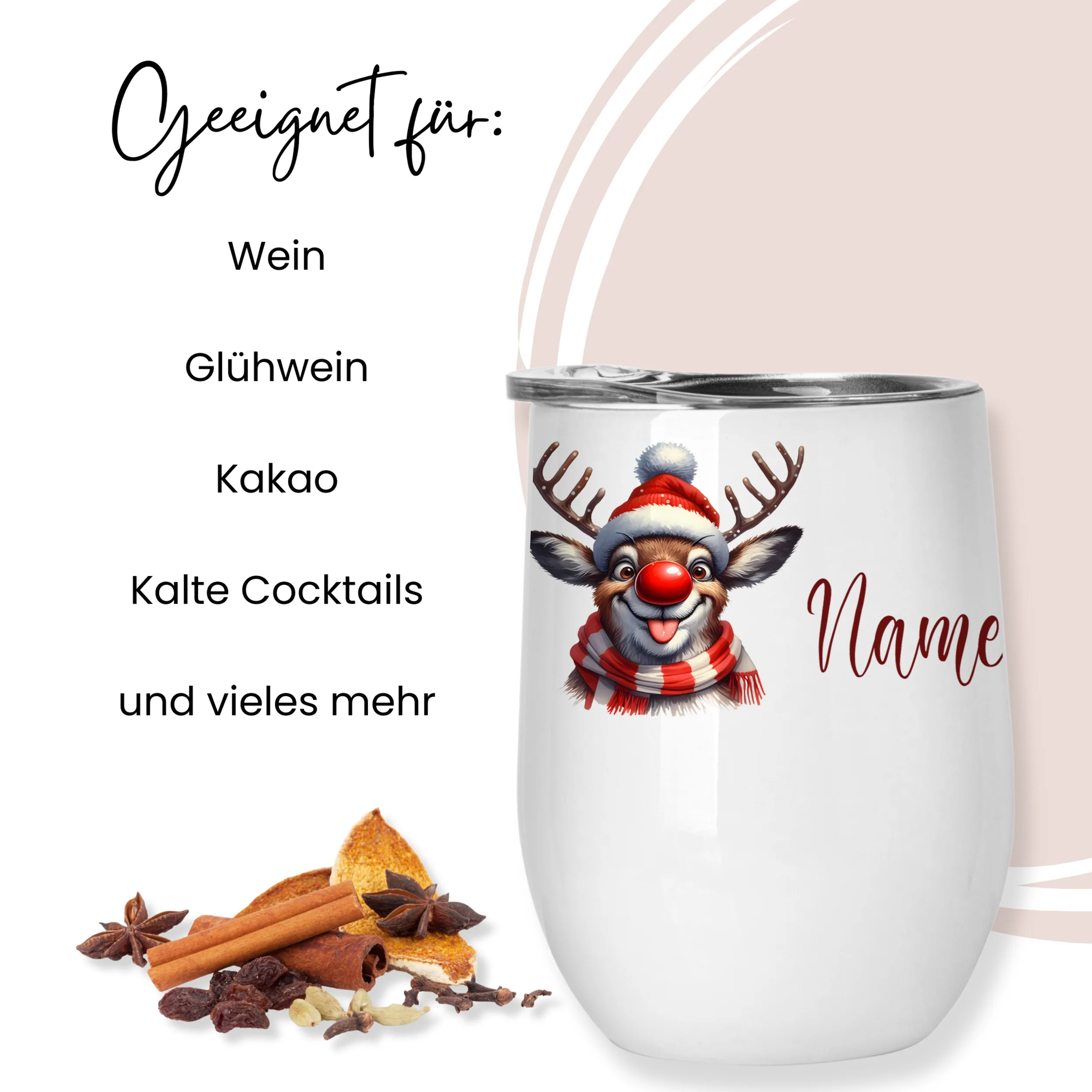 Weinbecher Rentier - Ein fröhlicher Begleiter für deine Feiern - Image 4