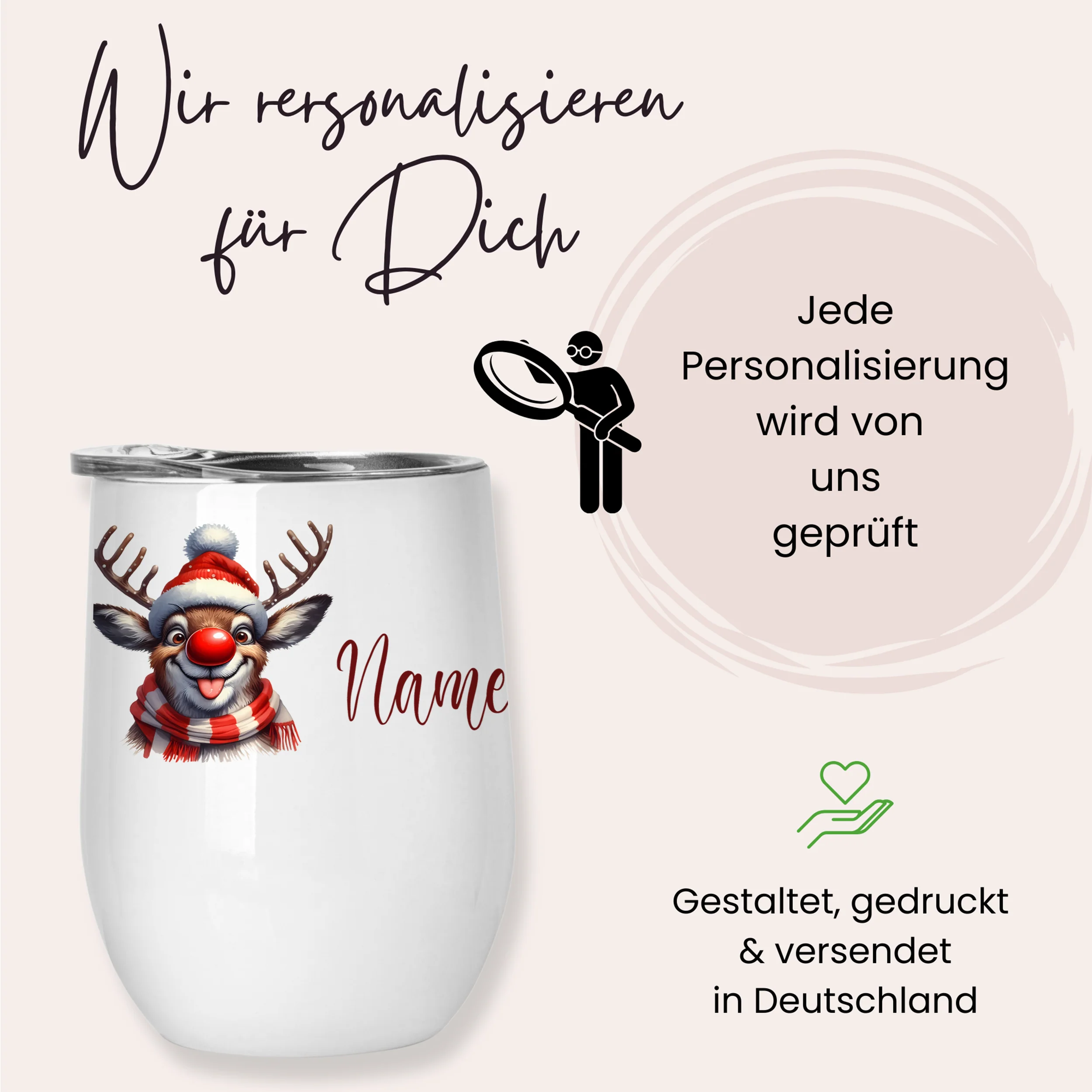 Weinbecher Rentier - Ein fröhlicher Begleiter für deine Feiern - Image 5