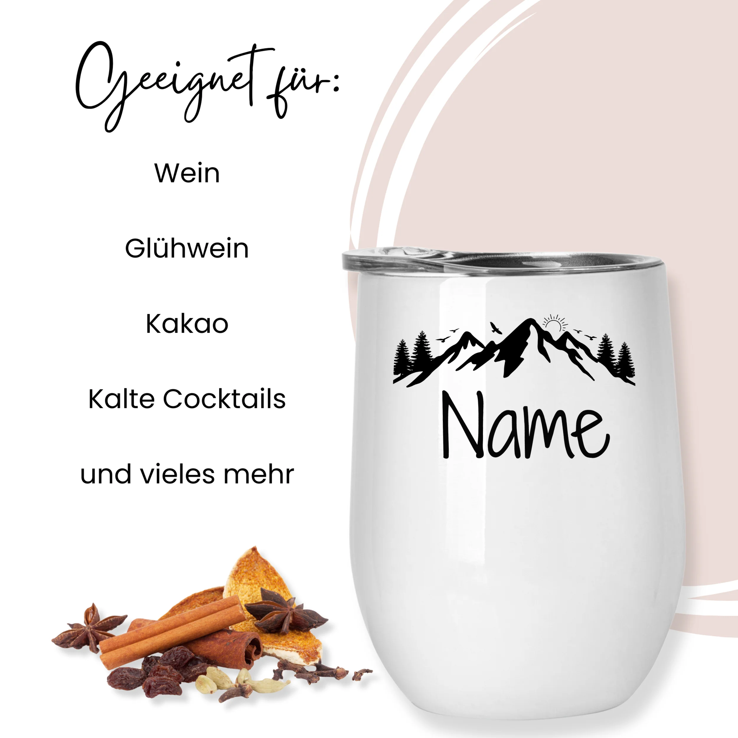 Weinbecher Set mit Bergmotiv - Image 3
