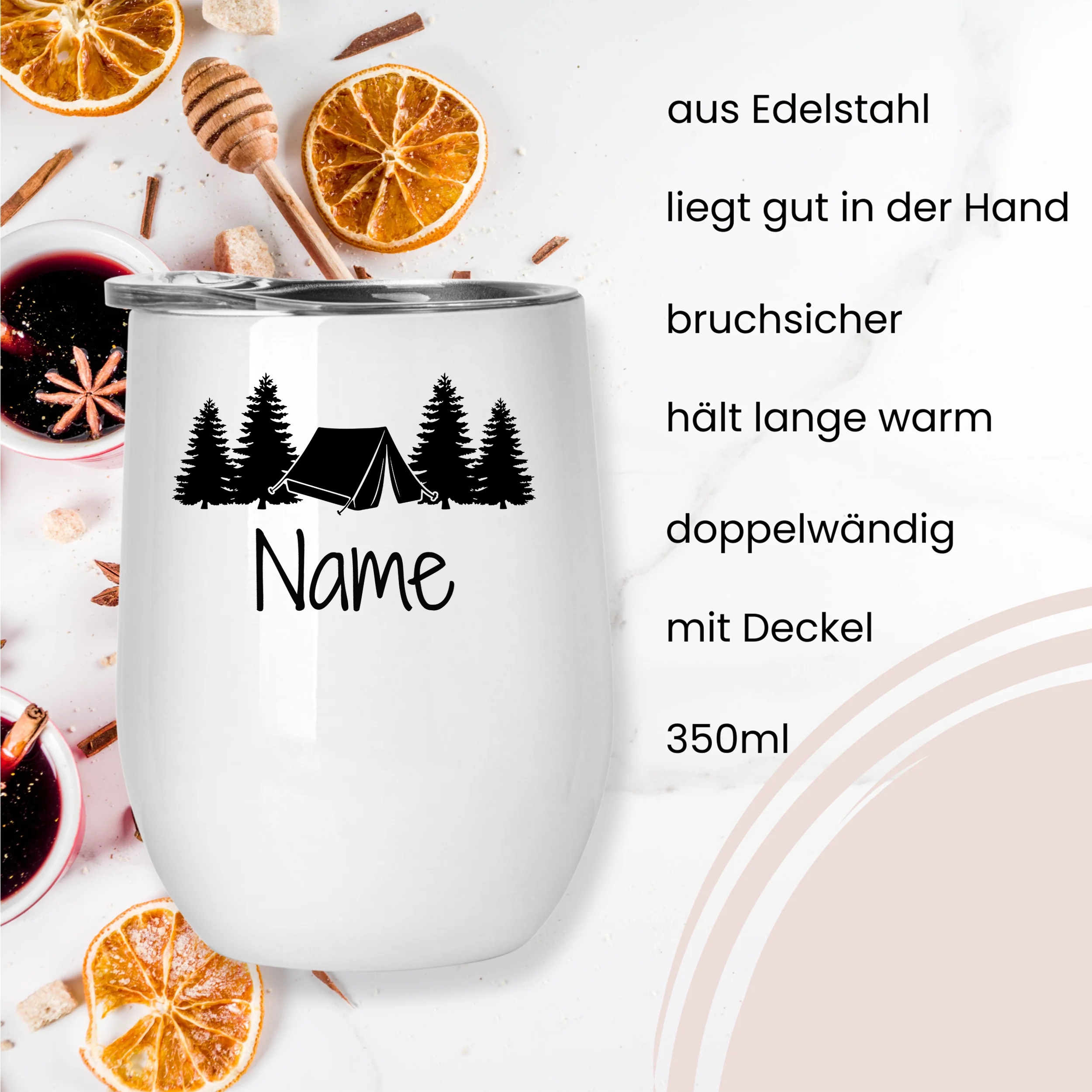Weinbecher Set mit Camping-Motiv - Für unvergessliche Abende - Image 2