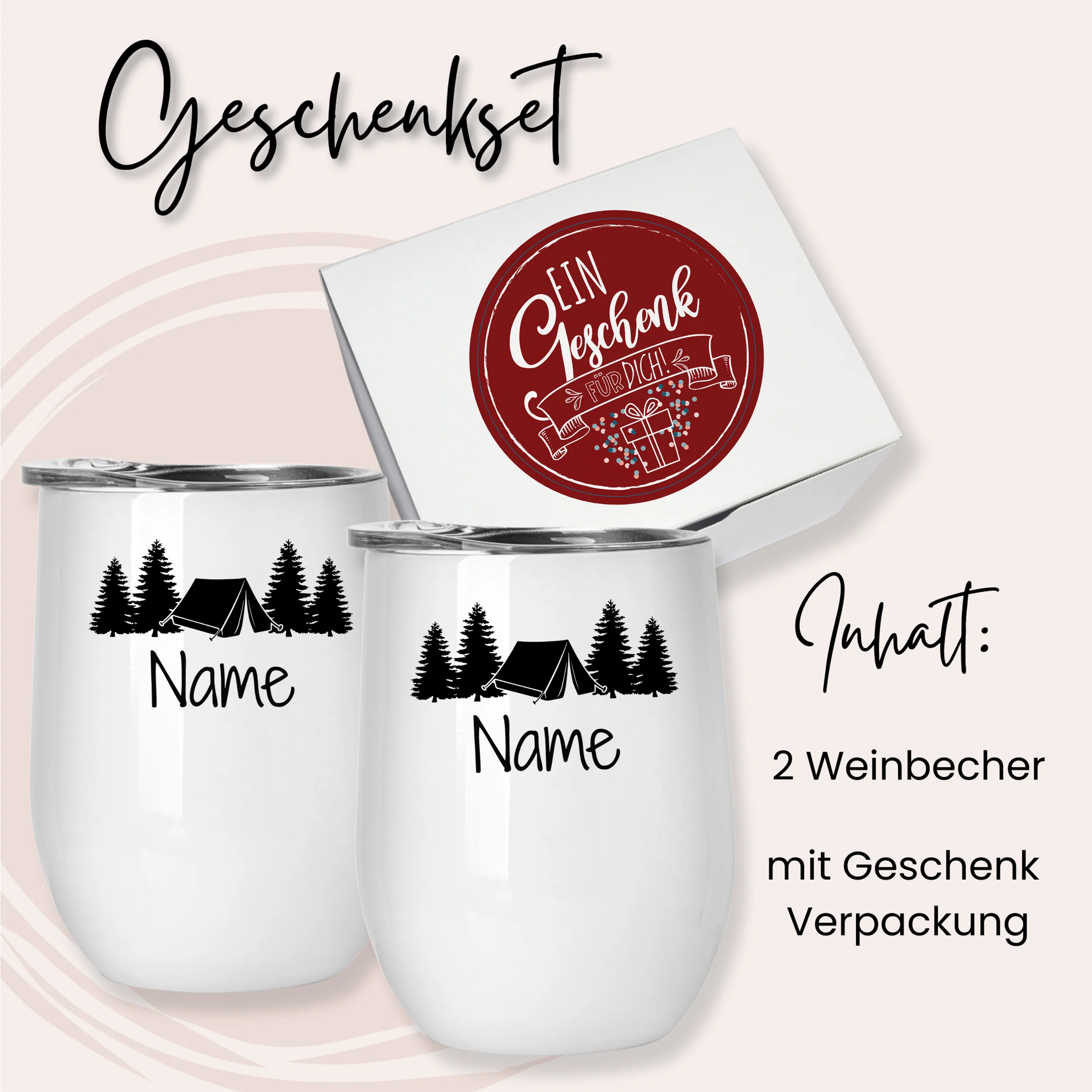Weinbecher Set mit Camping-Motiv - Für unvergessliche Abende - Image 4