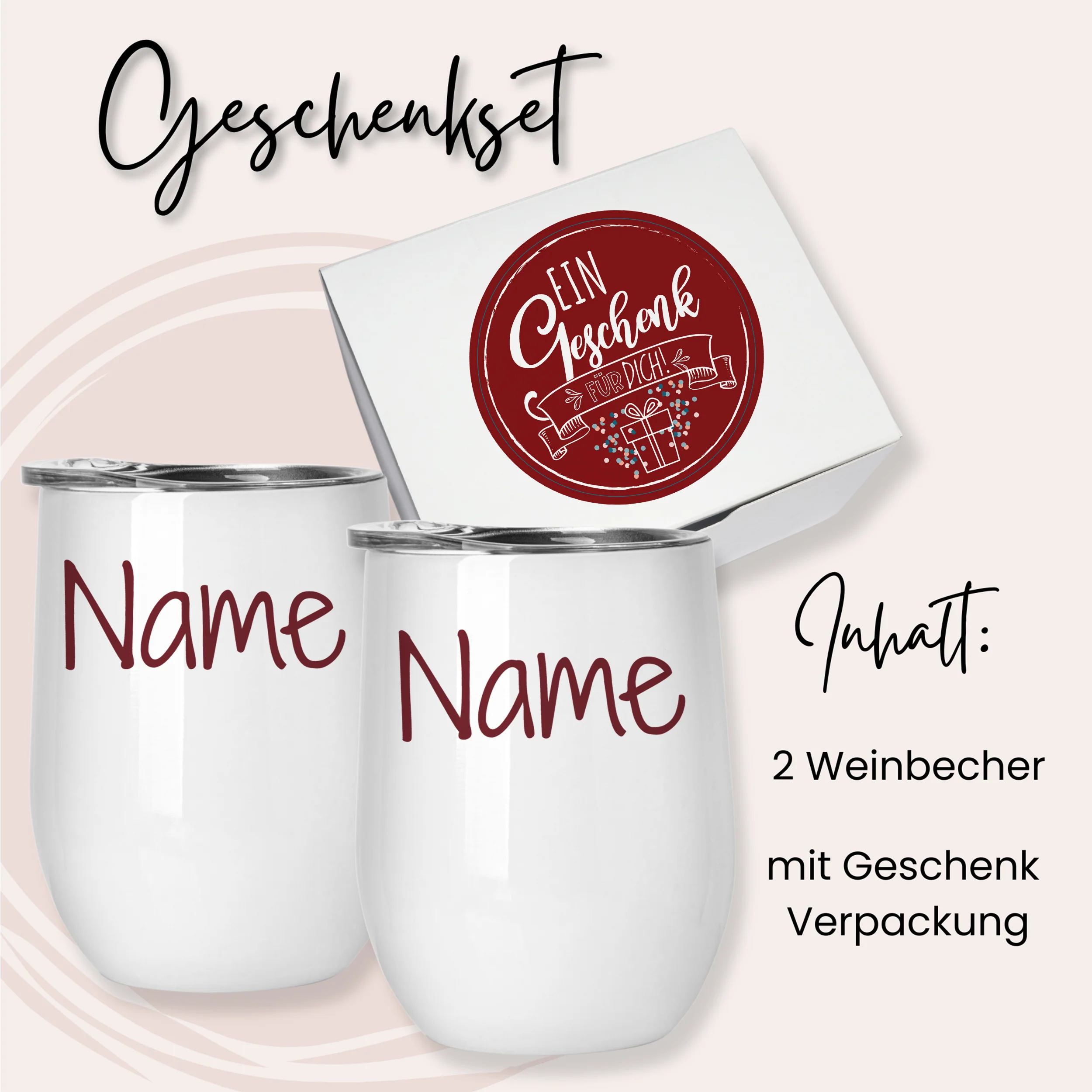 Weinbecher Set mit Namen - Für besondere Momente - Image 4