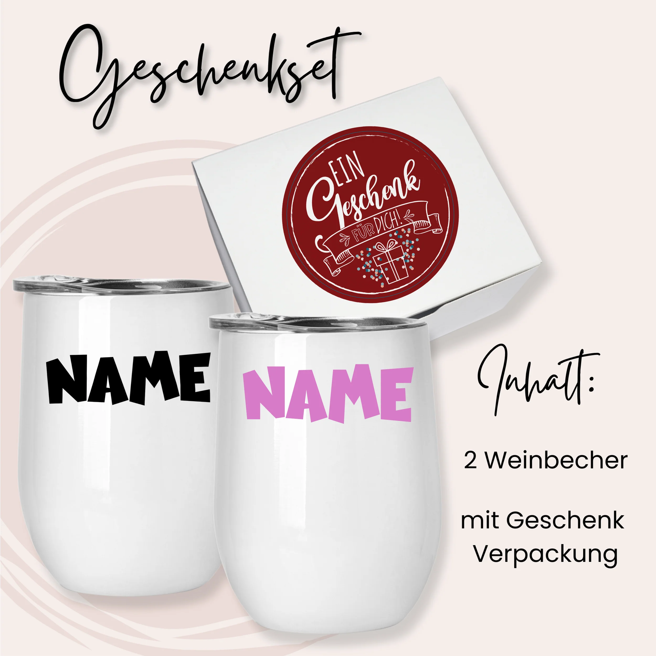 Weinbecher Set mit Namen - Perfekt für gemeinsame Momente - Image 4