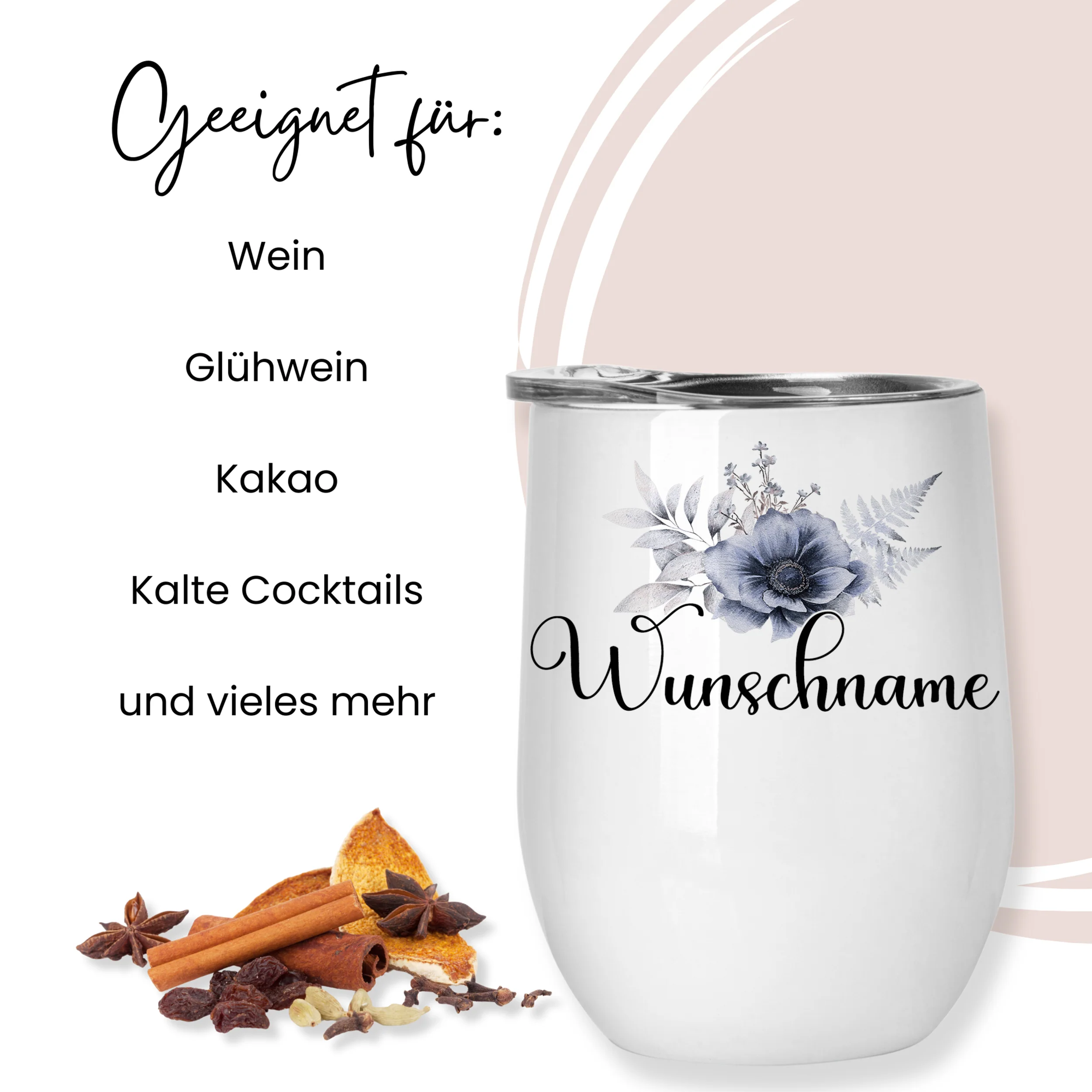 Zwei Glühweinbecher Set mit Blumenmotiv - Image 3