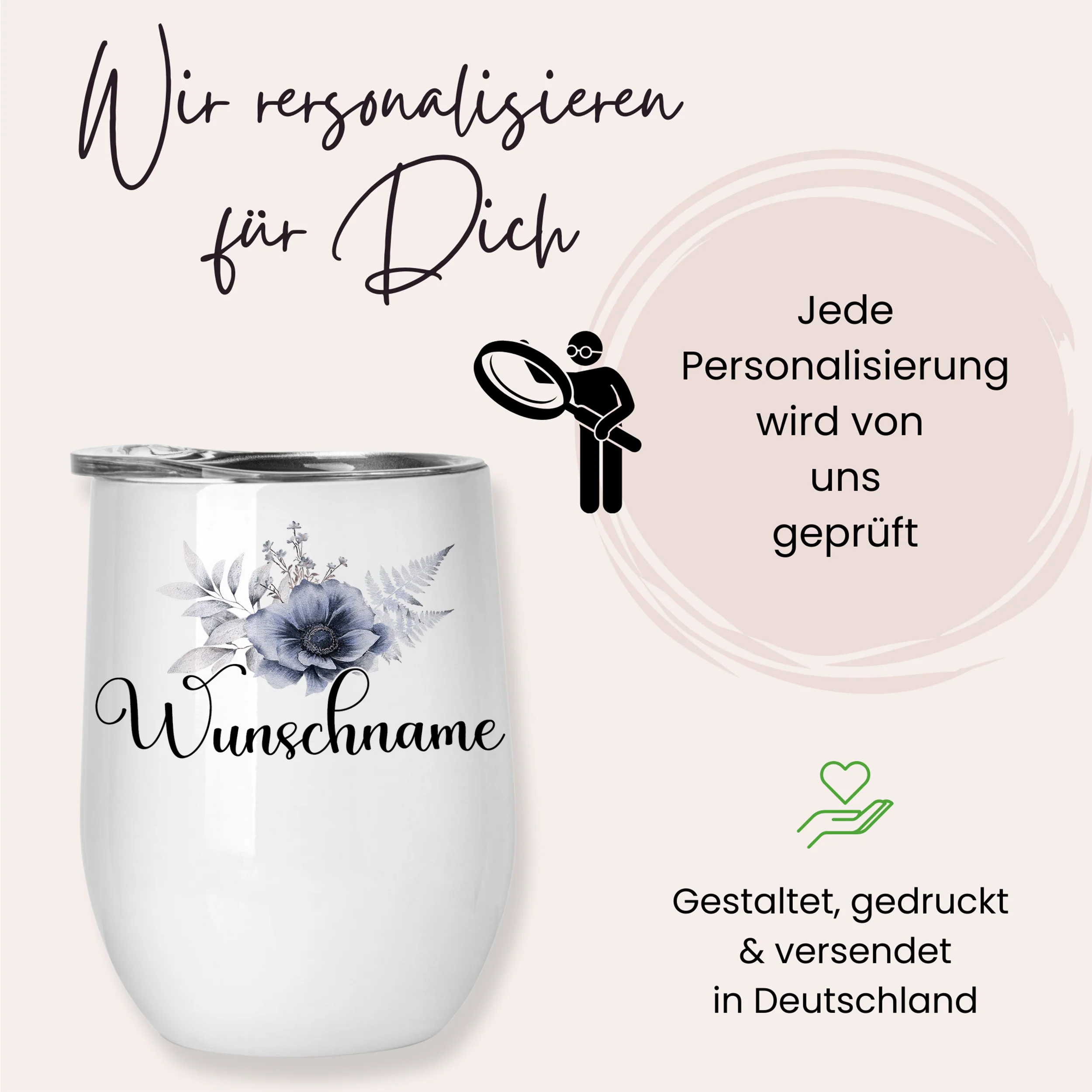 Zwei Glühweinbecher Set mit Blumenmotiv - Image 5