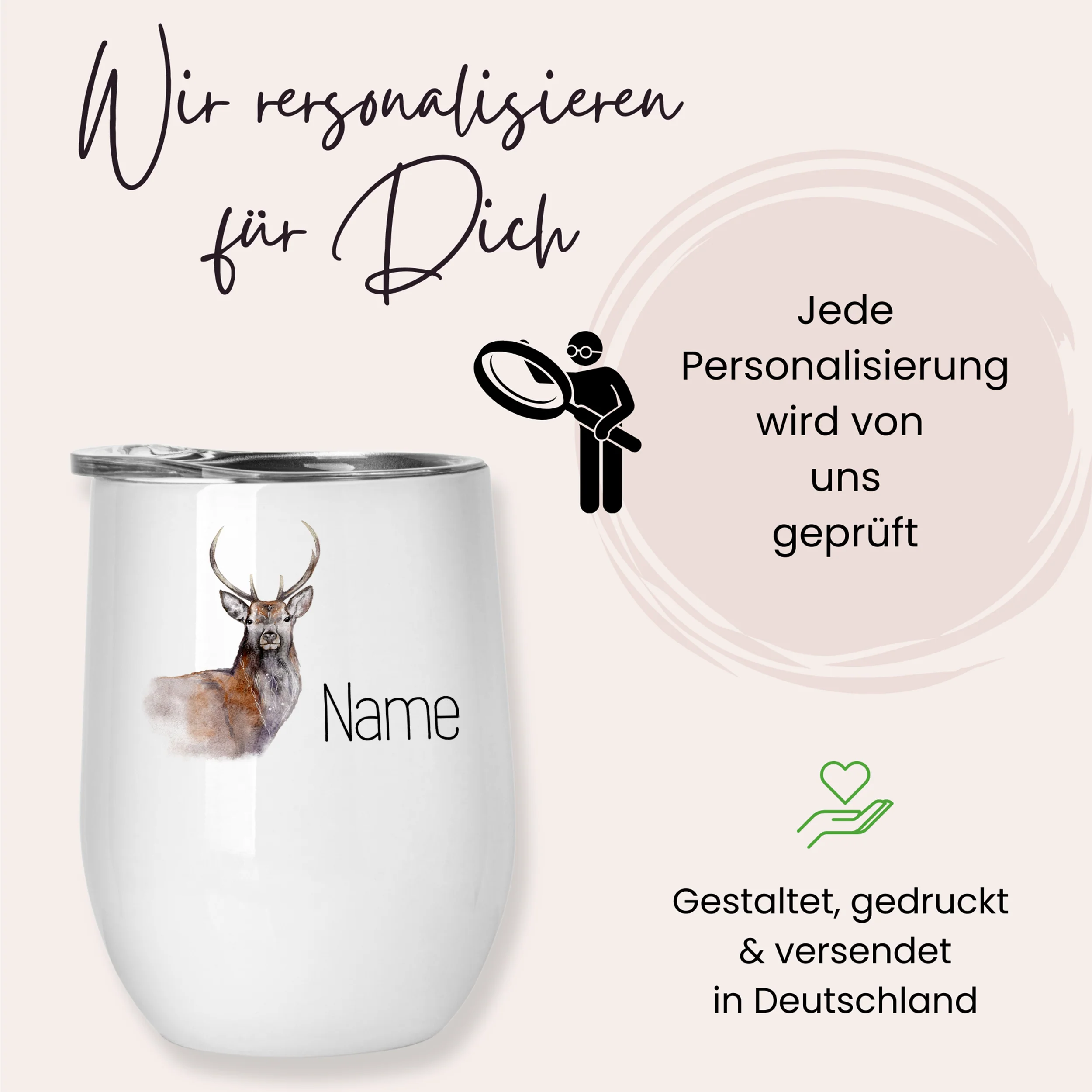 Zwei Glühweinbecher Set mit Fuchs- und Hirschmotiv - Image 5