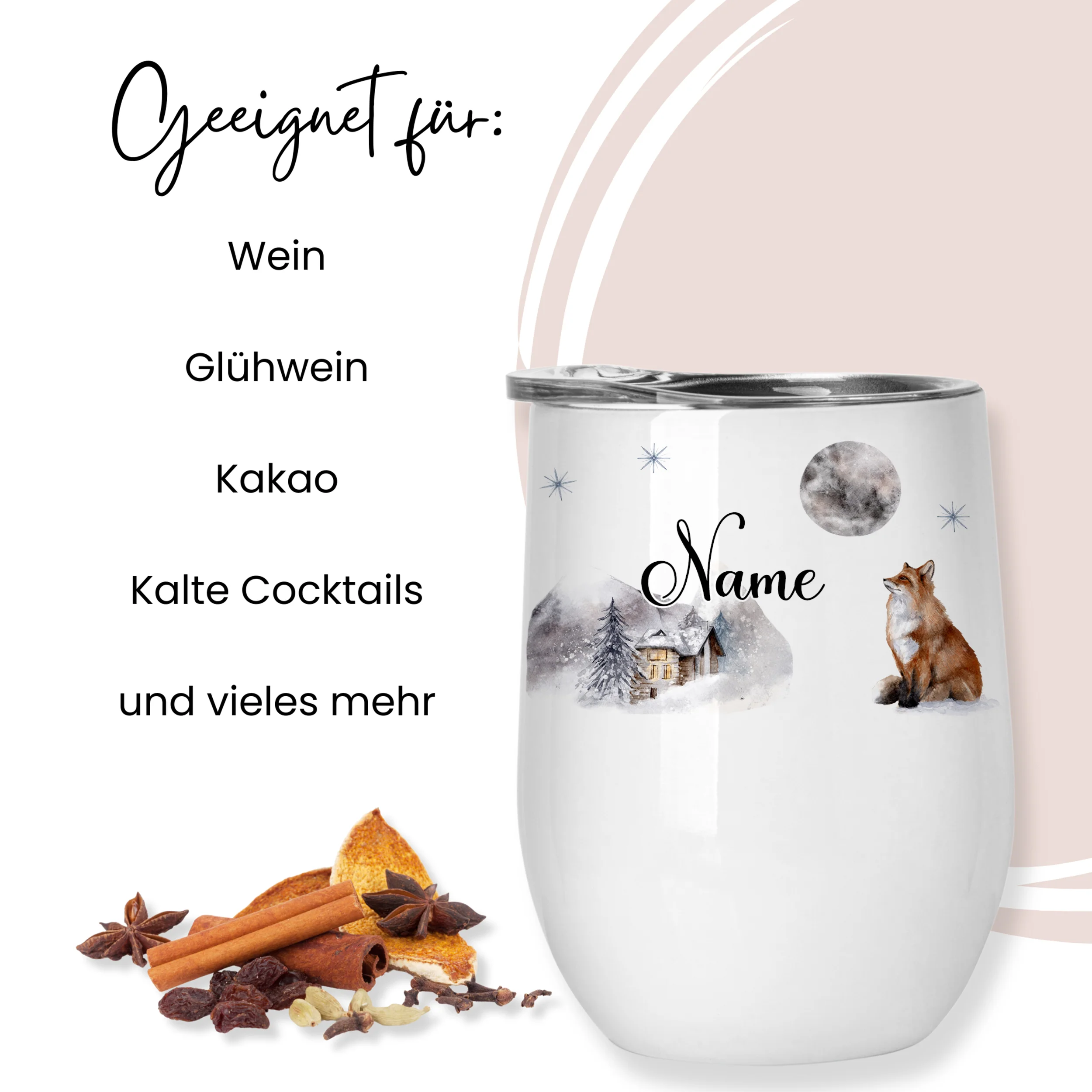 Zwei Glühweinbecher Set mit Fuchs- und Hirschmotiv - Image 3