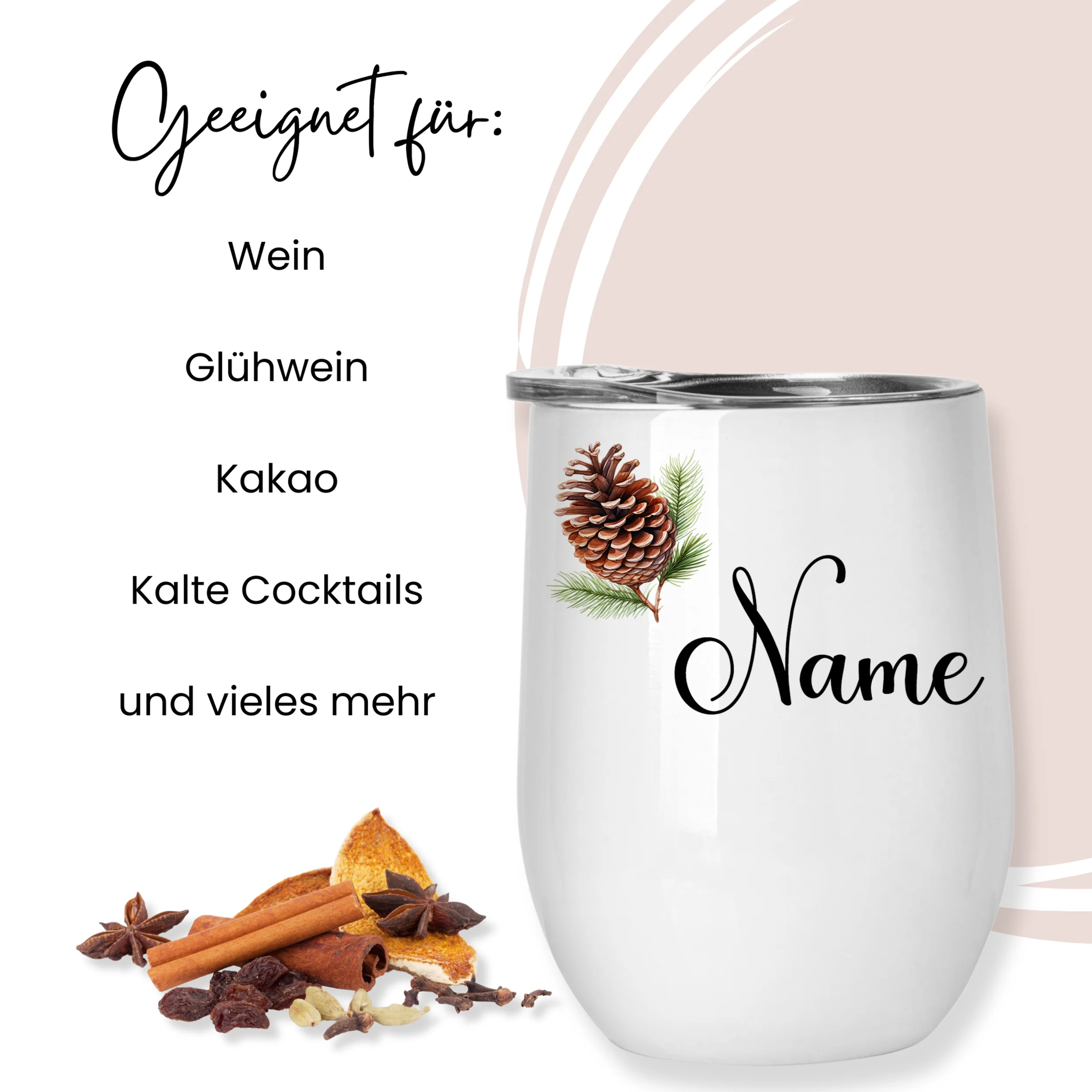 Zwei Glühweinbecher Set mit Tannenzapfenmotiv - Image 3