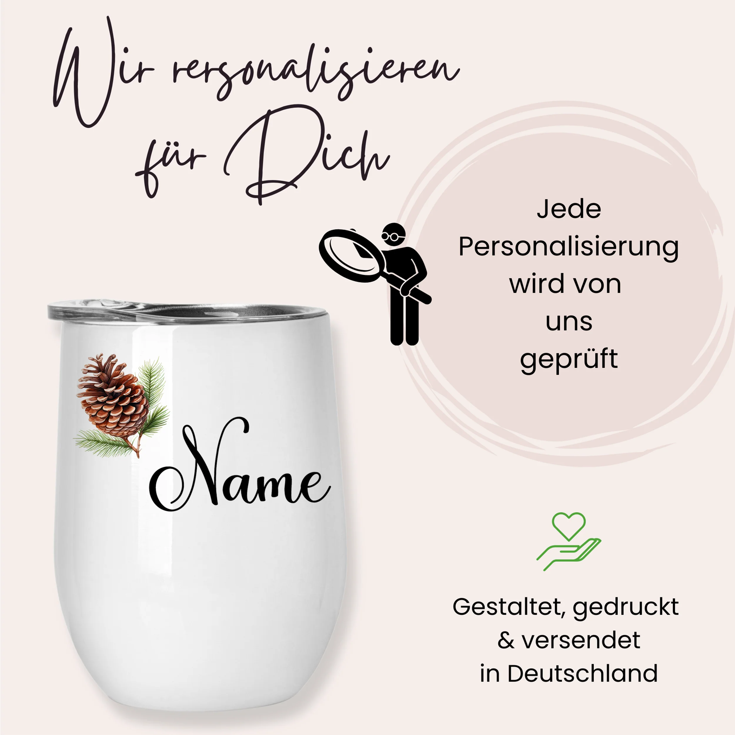 Zwei Glühweinbecher Set mit Tannenzapfenmotiv - Image 5