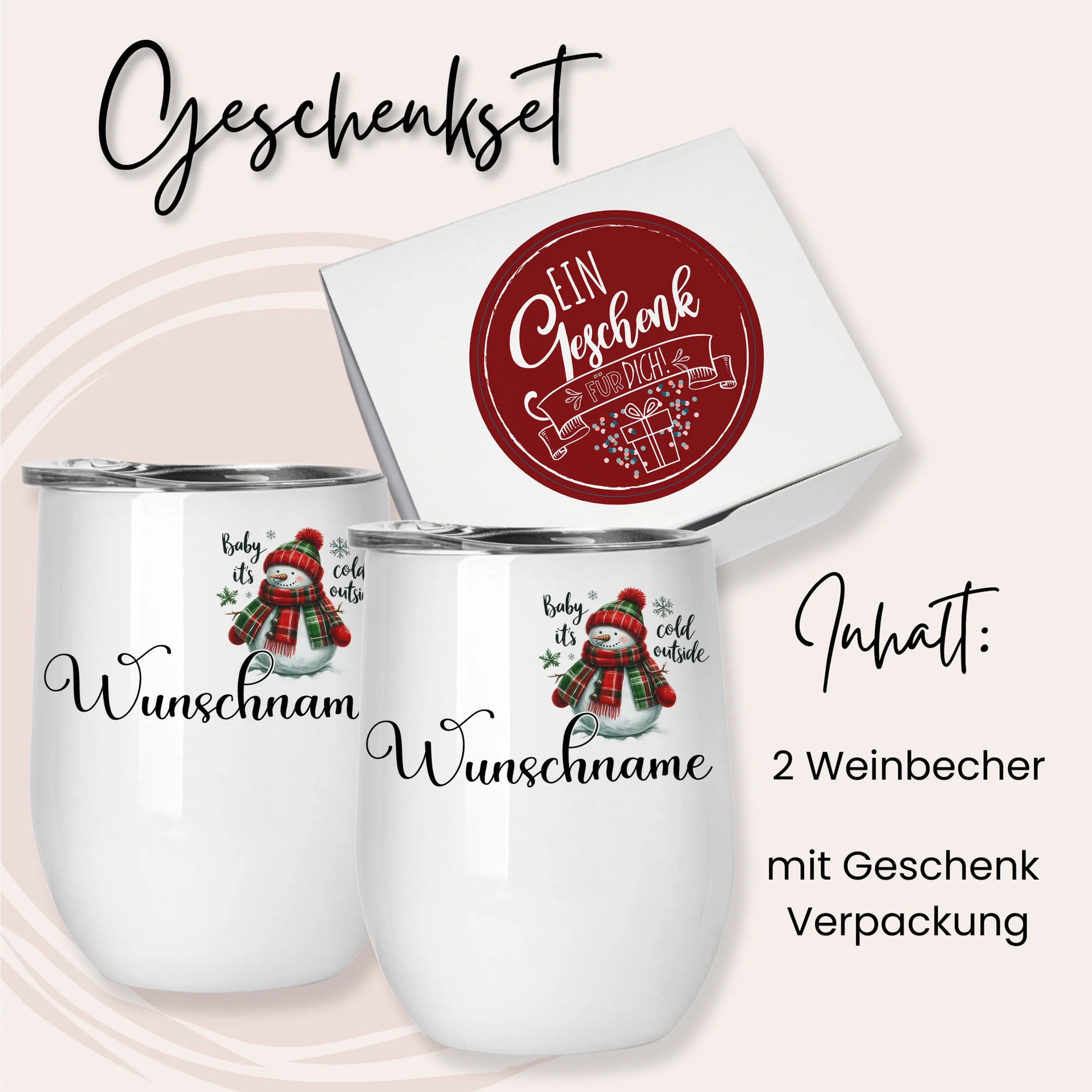 Zwei Glühweinbecher Set mit Weihnachtsmannmotiv - Image 4