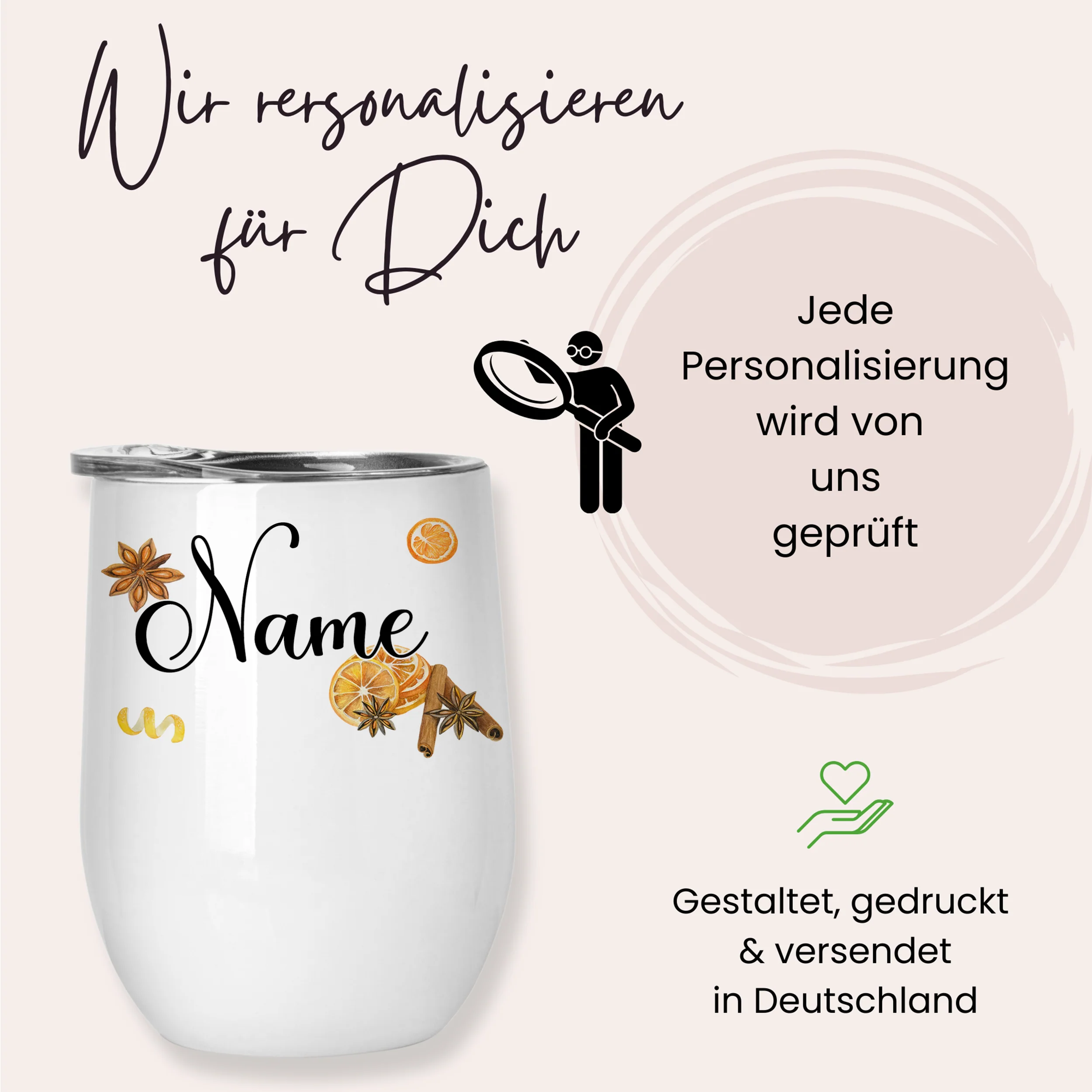 Zwei Glühweinbecher Set mit Zimtmotiven - Image 5